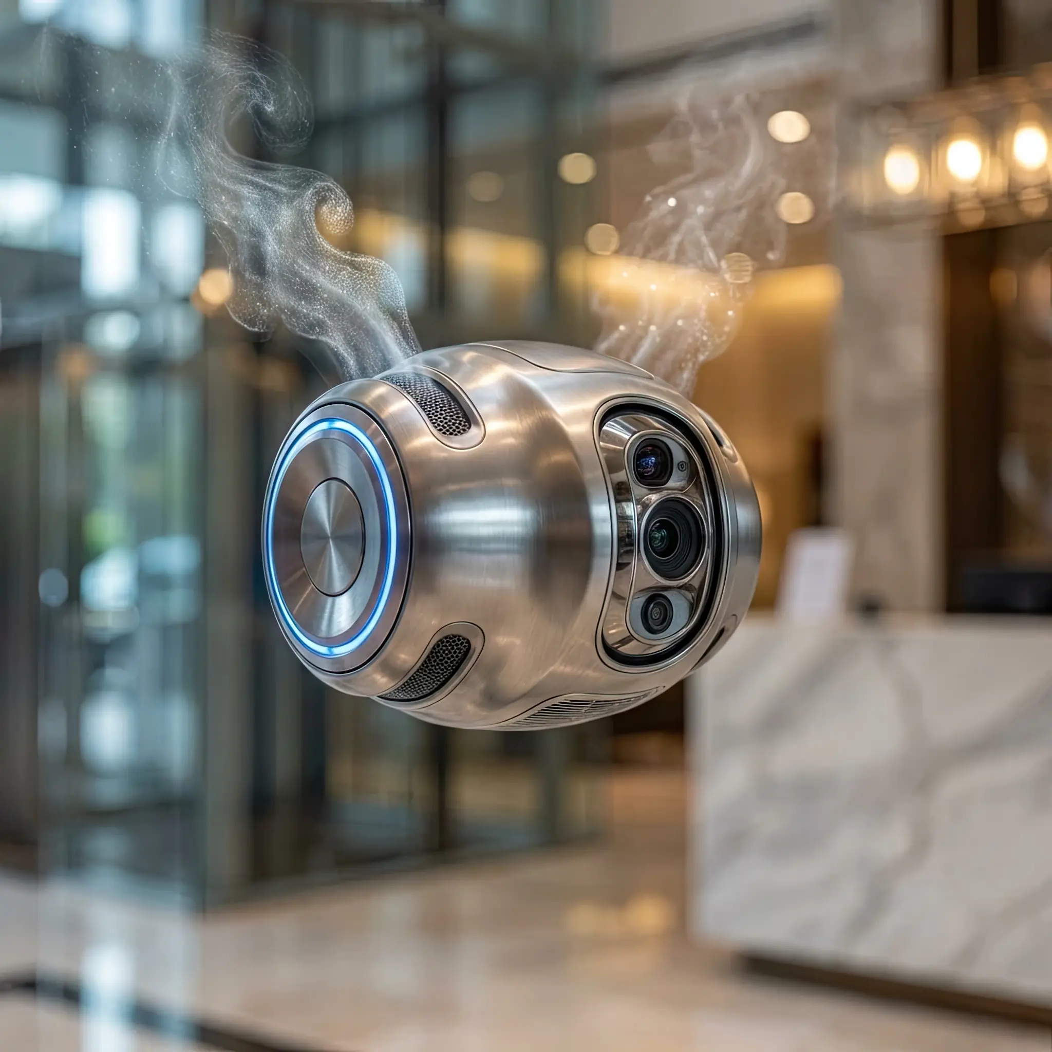 Interior detail: Micro-Injection: How a Drone Heals Concrete