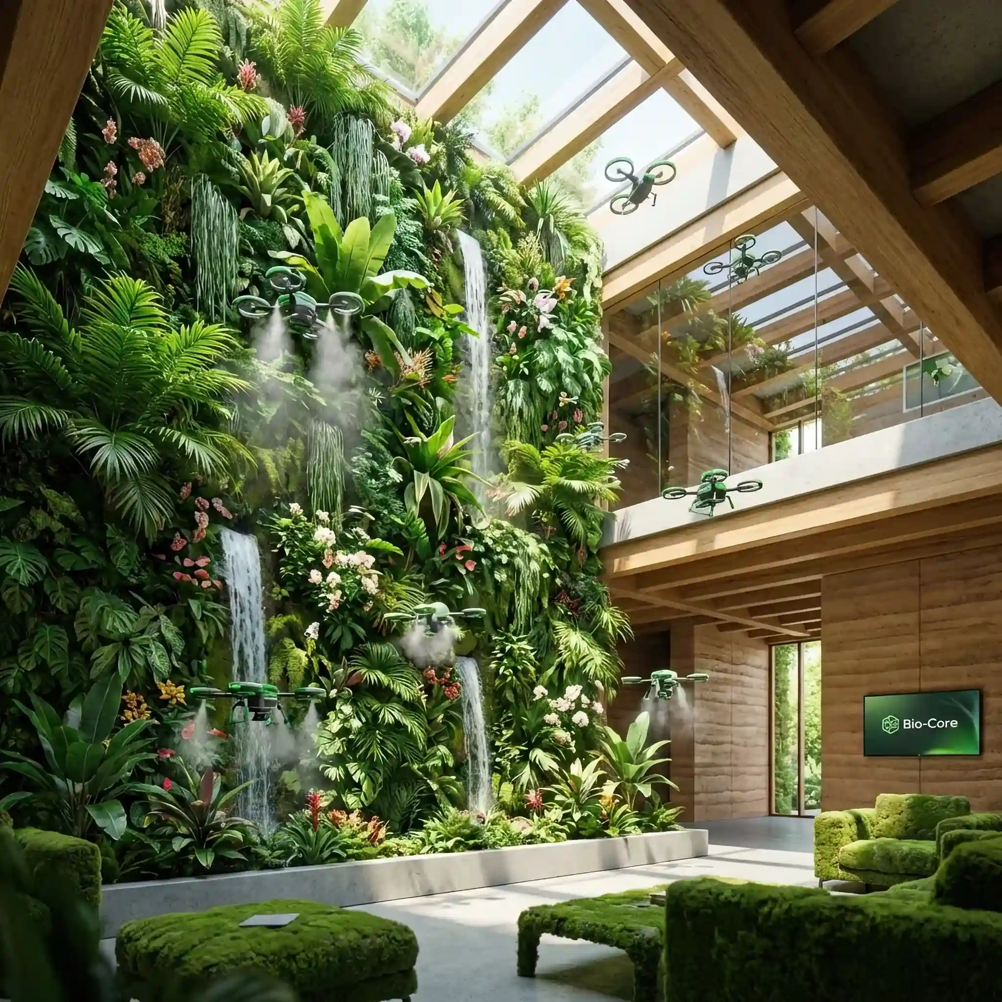 Архитектура и дизайн: Рой дронов для молекулярной адаптации воздуха мгновенно нейтрализует последствия внешних факторов в вестибюль Reception Space