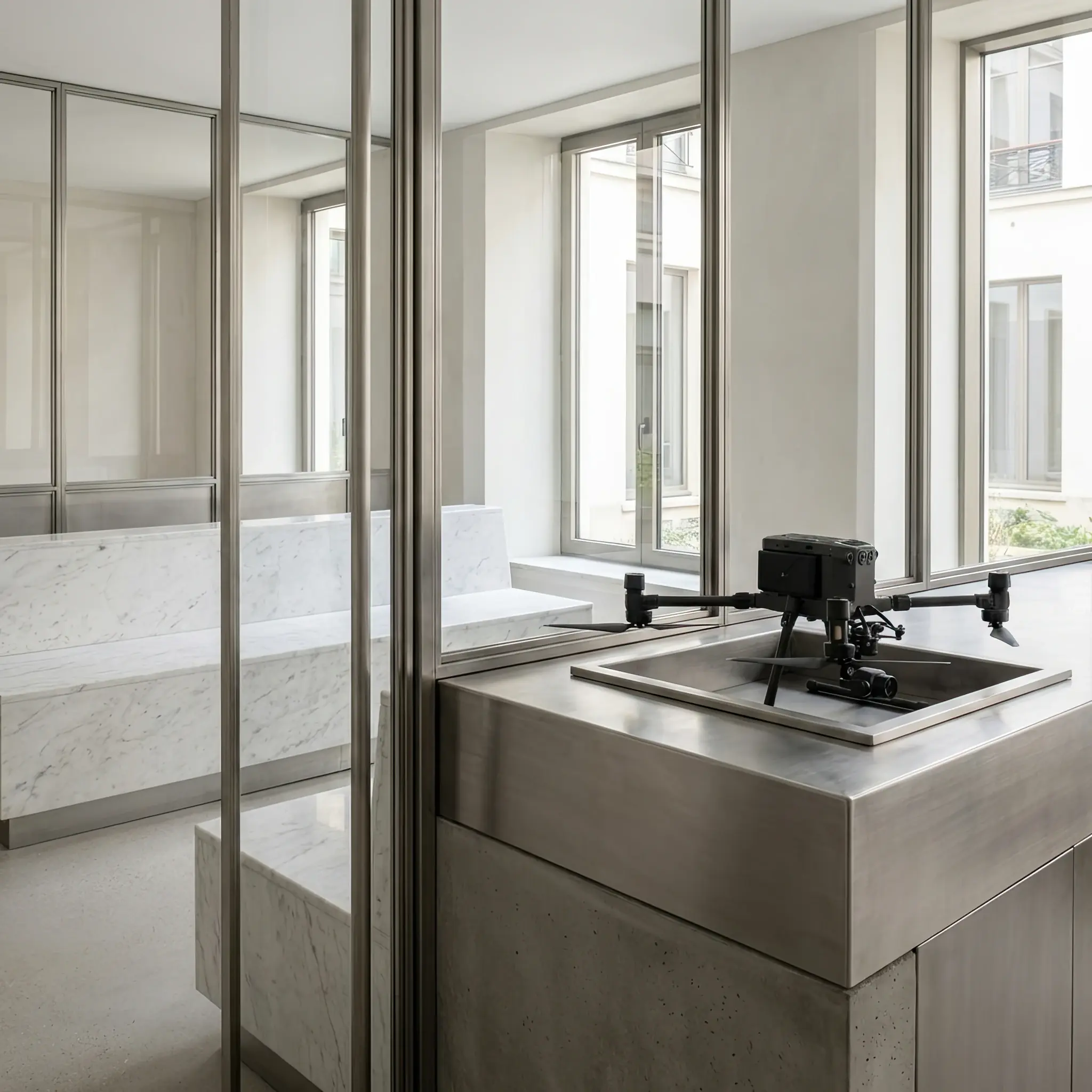 Архитектура и дизайн: Дроны-алхимики прецизионно дозируют кислород и фитонциды в зоне зимнего сада вестибюль