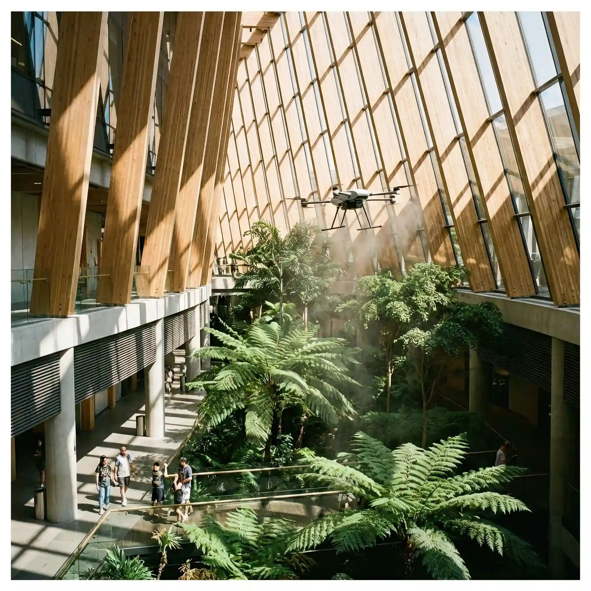 Архитектура и дизайн: Дроны-виталисты насыщают воздух зоны био-хакинга полезными нутриентами и фитонцидами