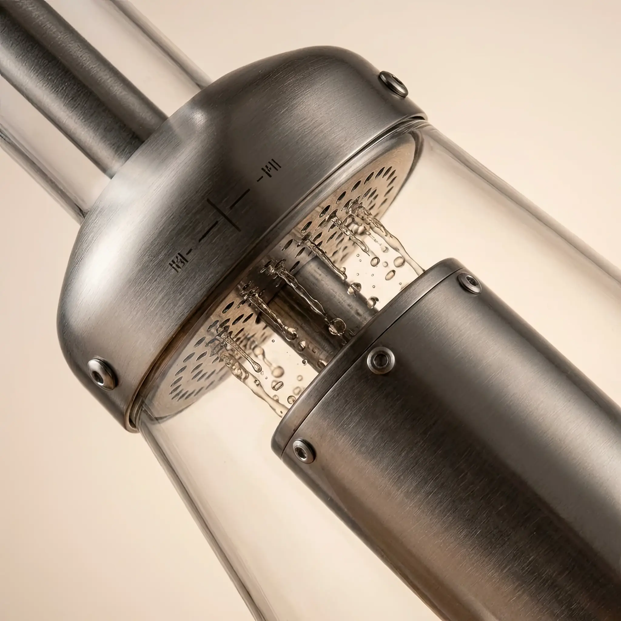 Interior detail: Graphic representation of silver ions interacting with a viral envelope