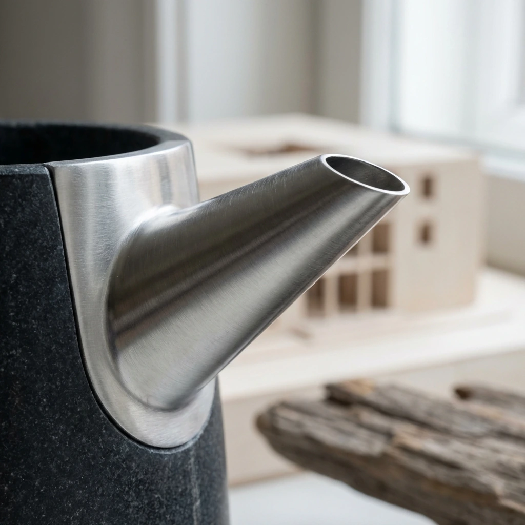Interior detail: Mockup of a cryo-capsule in the waiting area, integrated into wall architecture
