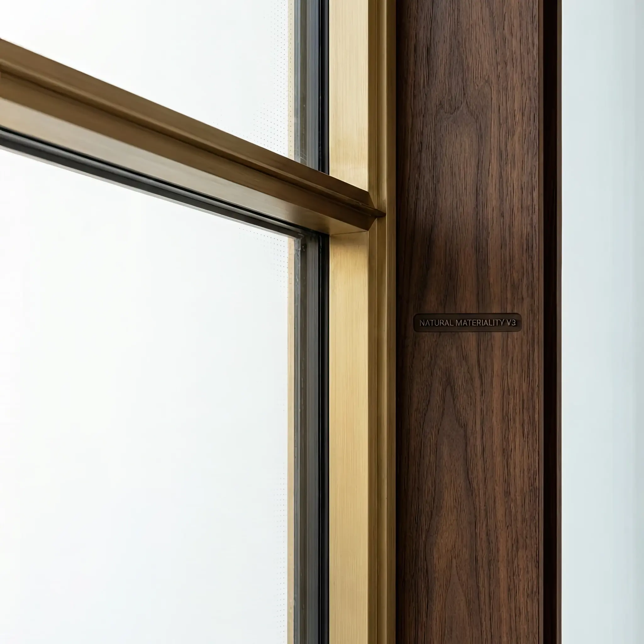 Interior detail: Close-up of a Quantum-Gen 2026 glass edge with an integrated micro-inverter