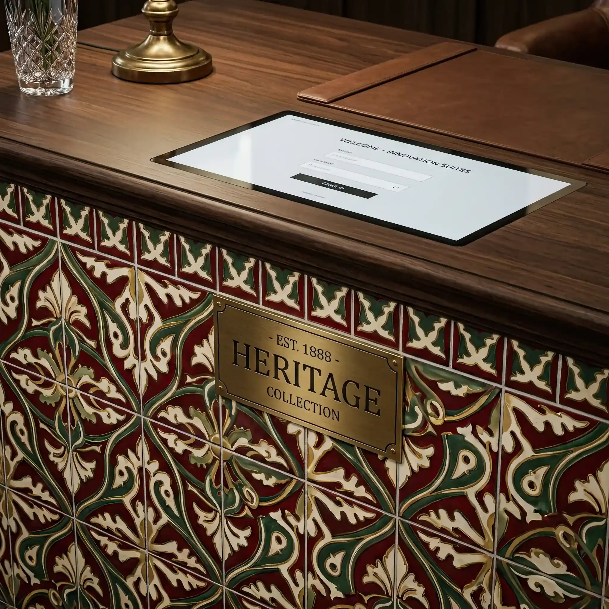 Interior detail: Modern 'Open Lobby' in a Holiday Inn hotel with a compact and functional reception