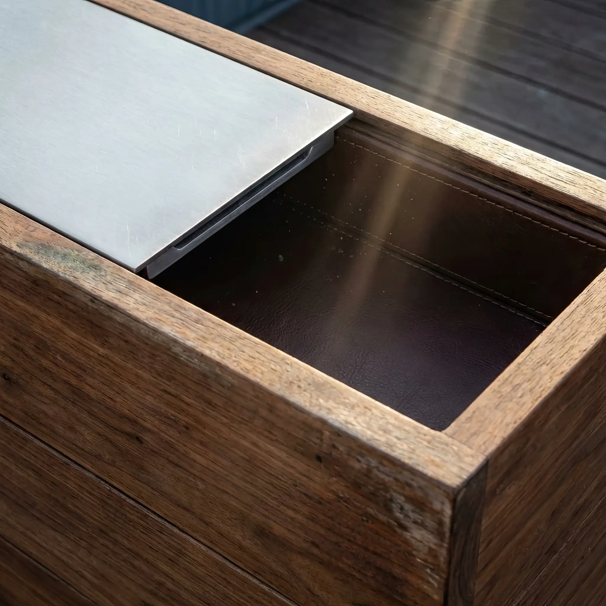 Interior detail: Drone-Dock 2026 docking module with an integrated induction charging system for delivery drones