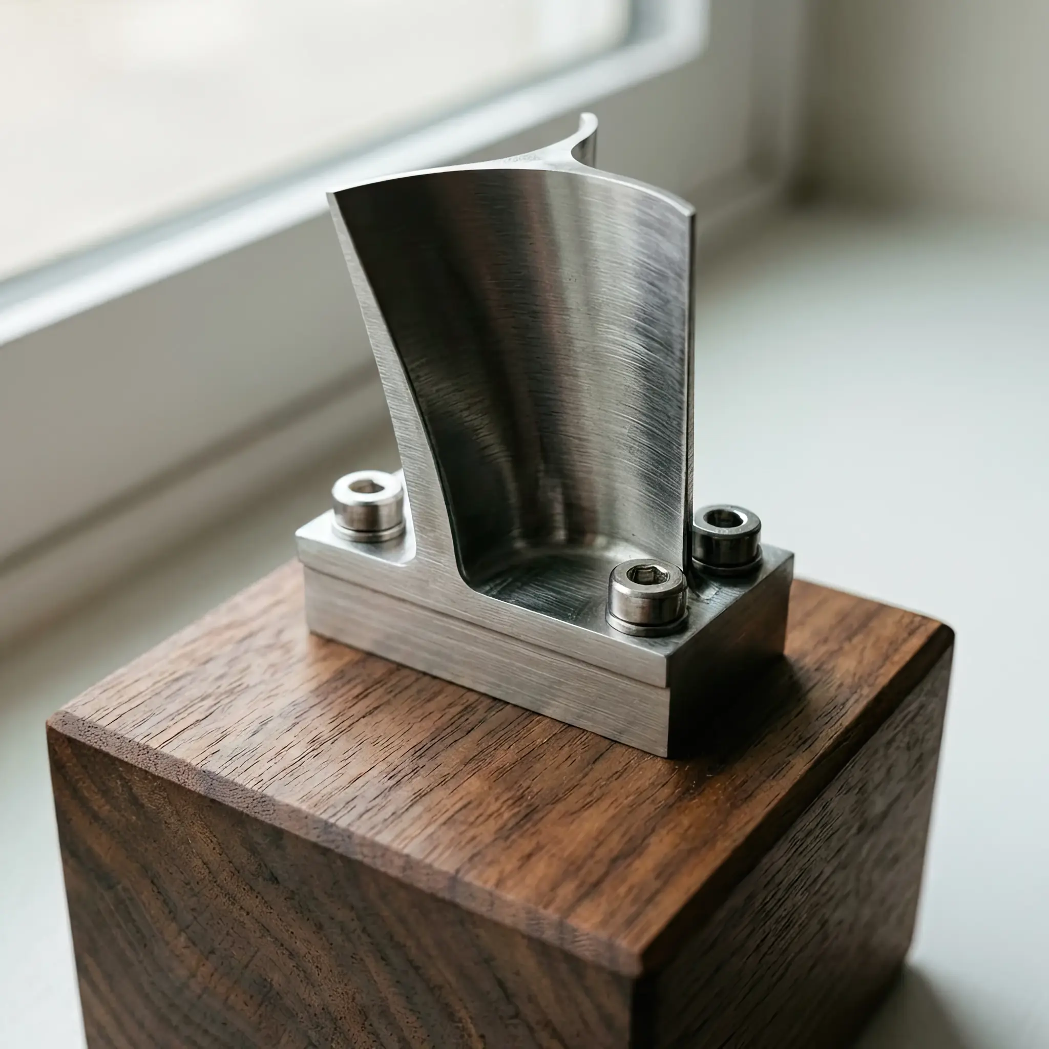 Interior detail: Aero-Vane 2026 turbine integration node within a composite facade panel