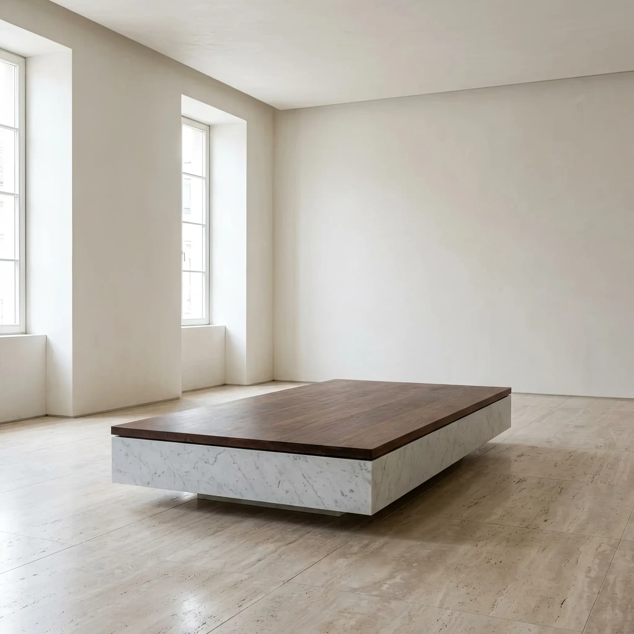 Архитектура и дизайн: Скульптура в вестибюль парит в воздухе над платформой, медленно вращаясь и позволяя рассмотреть детали со всех сторон