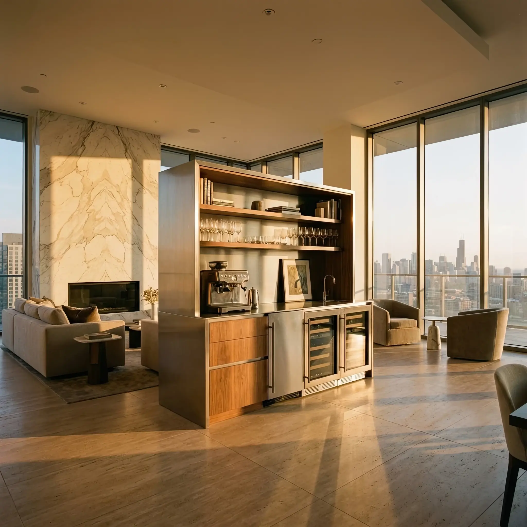 Архитектура и дизайн: Менеджер сервиса напитков настраивает динамику подачи в соответствии с ритмом жизни вестибюль