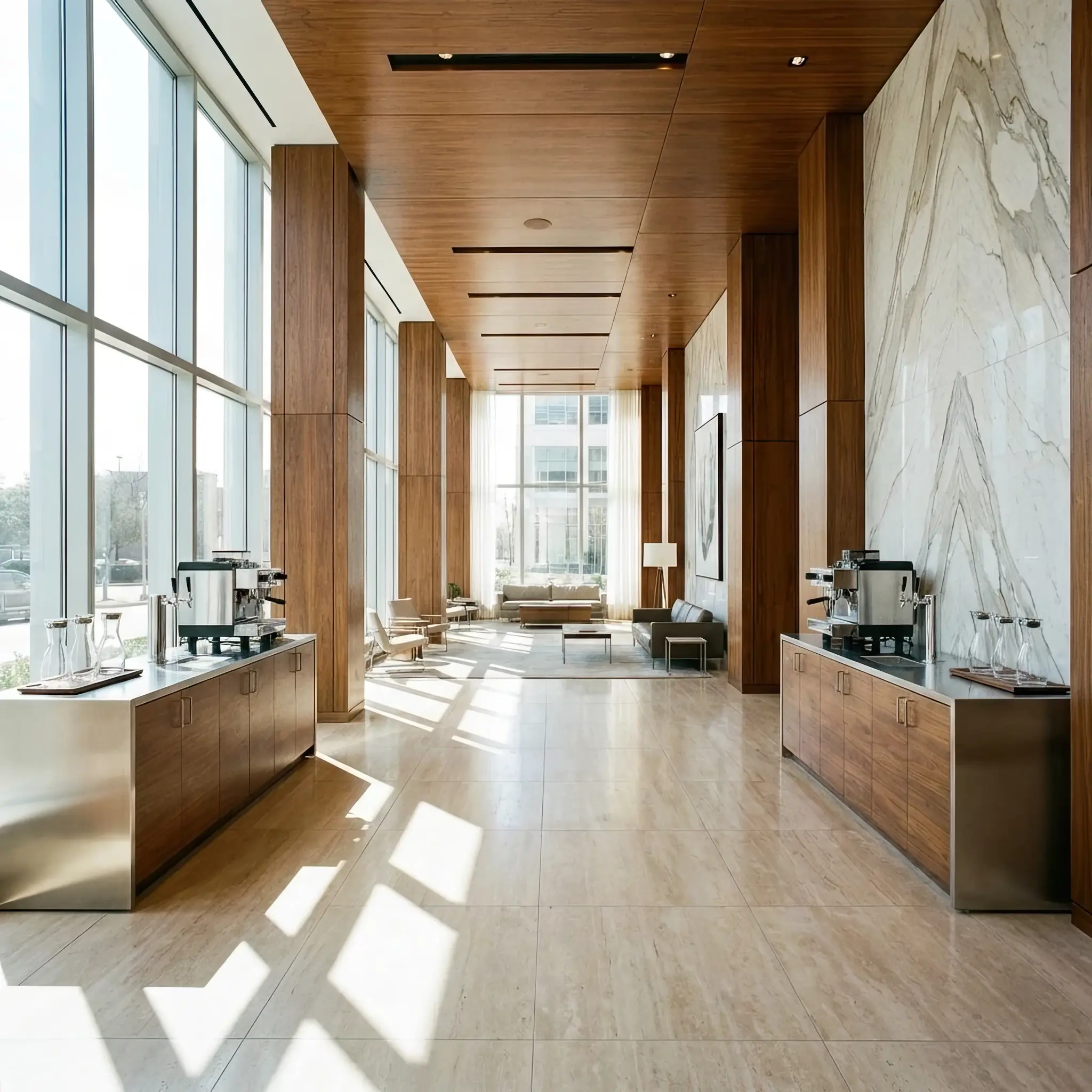 Архитектура и дизайн: Роботизированный мастер-бревер координирует ансамбль левитирующих капель, формируя сложный многоуровневый кофейный бленд