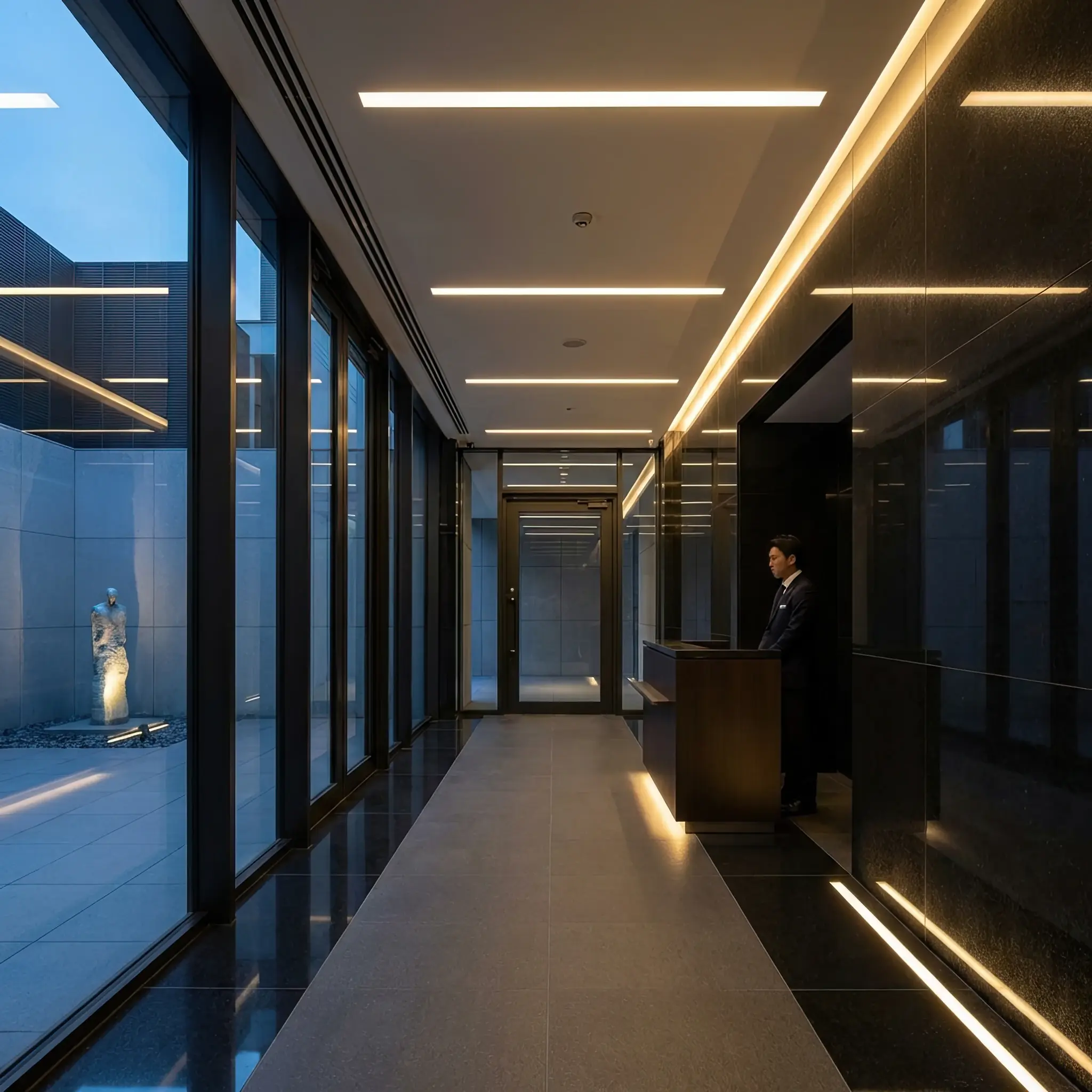 Архитектура и дизайн: Синхро-сканер сервисного продукта осуществляет прецизионный мониторинг жестикуляции резидента для безопасной бесконтактной передачи продукта