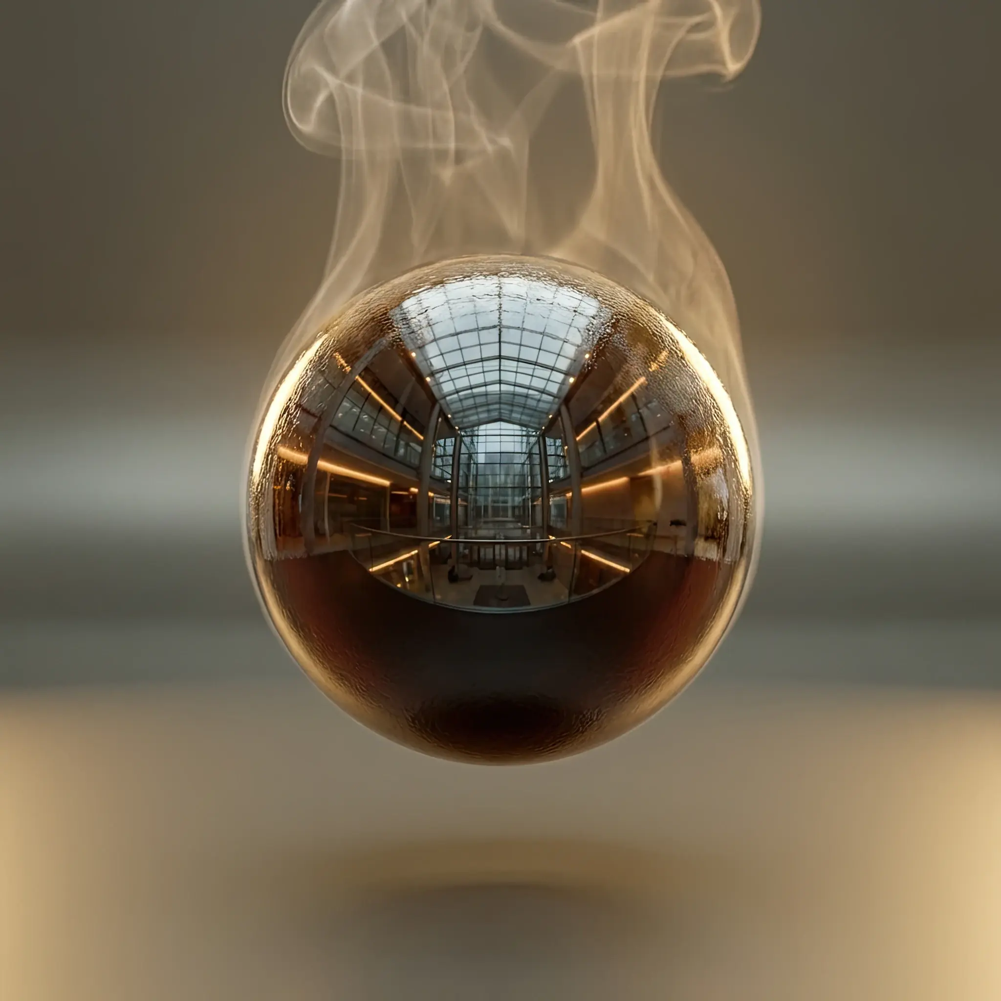 Interior detail: Vibe-Steep 2026 floating droplet temperature distribution scheme