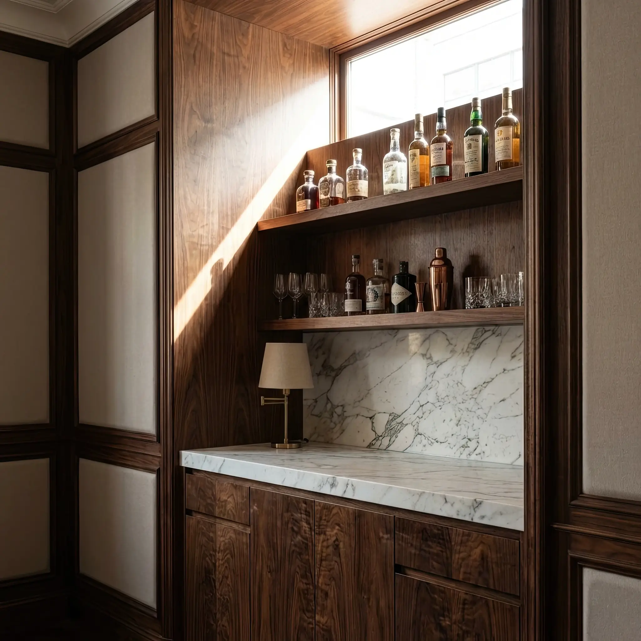 Архитектура и дизайн: Парящие слои напитка выстраиваются в безупречные цветовые и текстурные композиции внутри станции стилиста в вестибюль