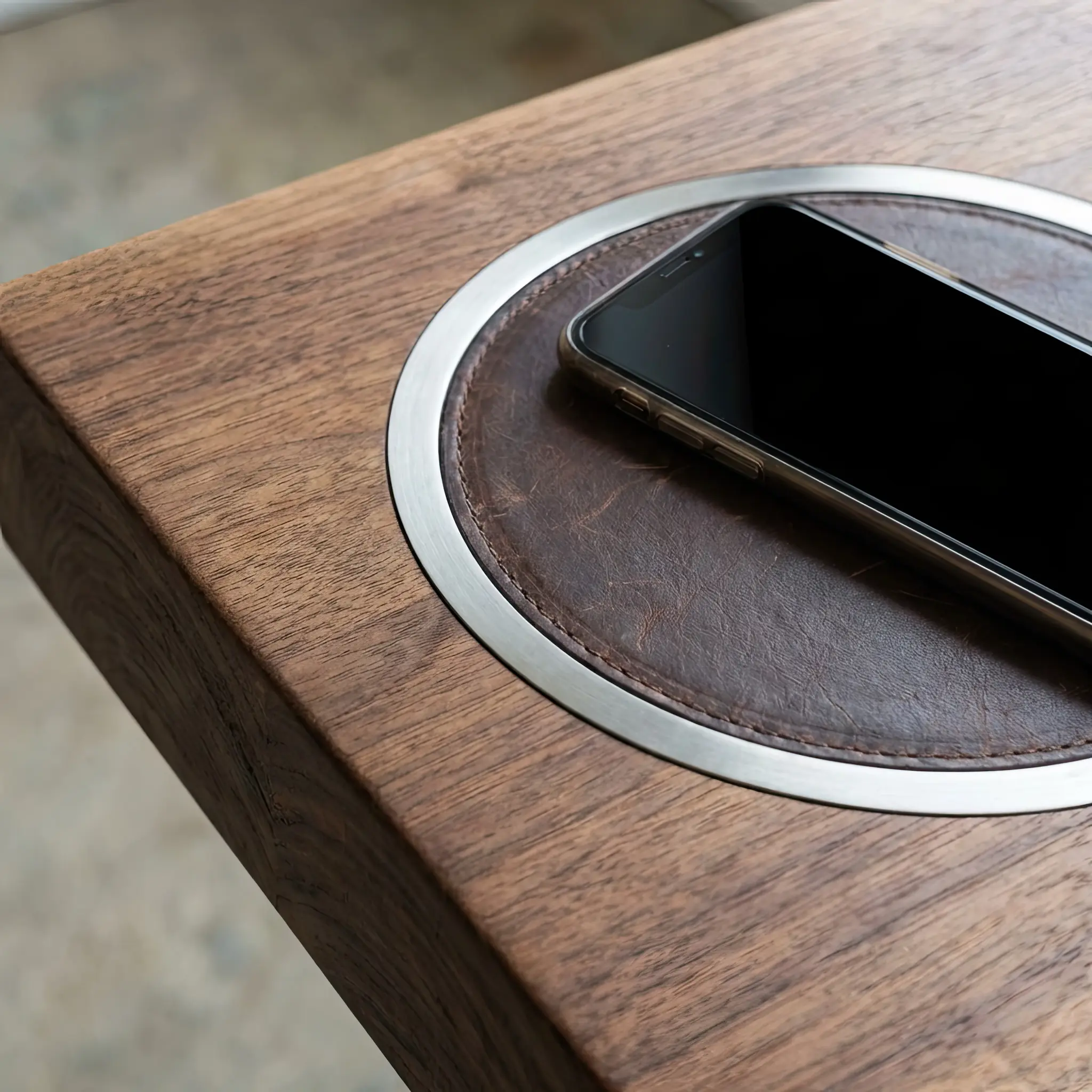 Interior detail: Power-Flow 2026 energy distribution map above the table surface