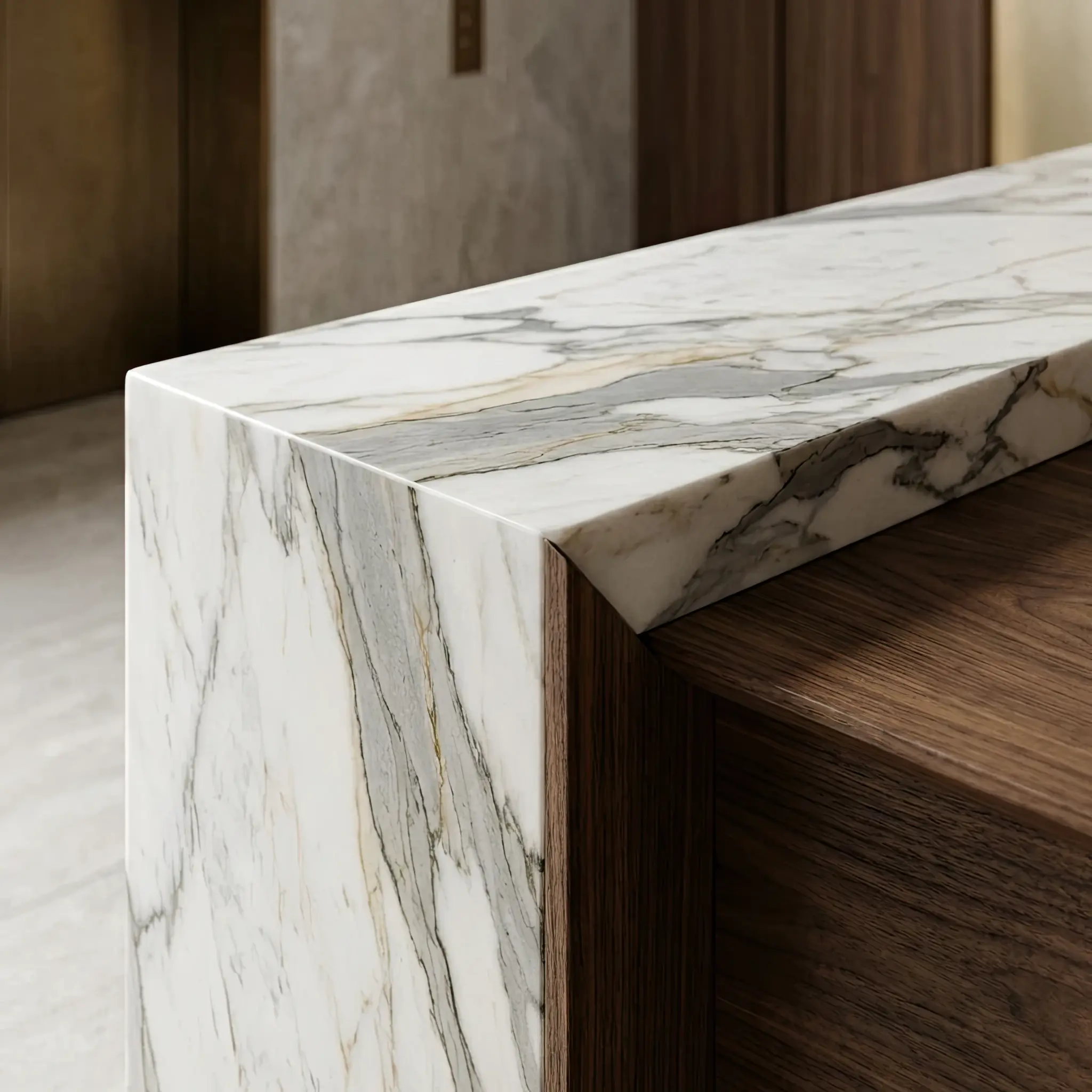 Interior detail: Variety Hierarchy: From Carrara to Calacatta
