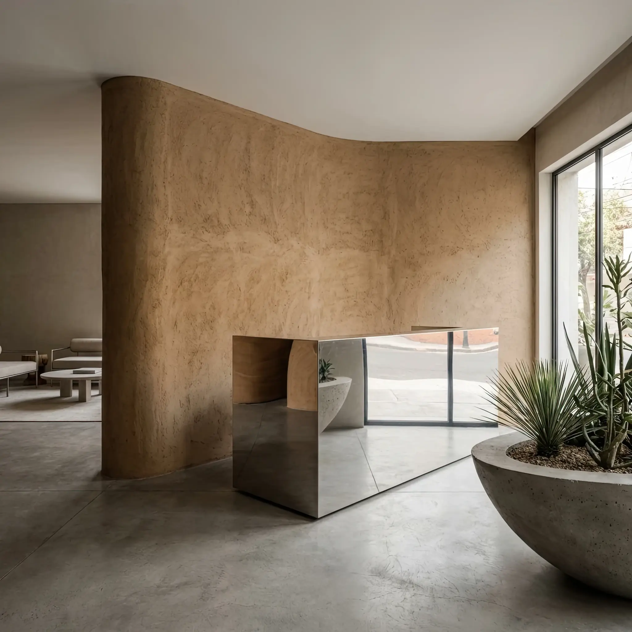 Interior detail: Clay as Concrete