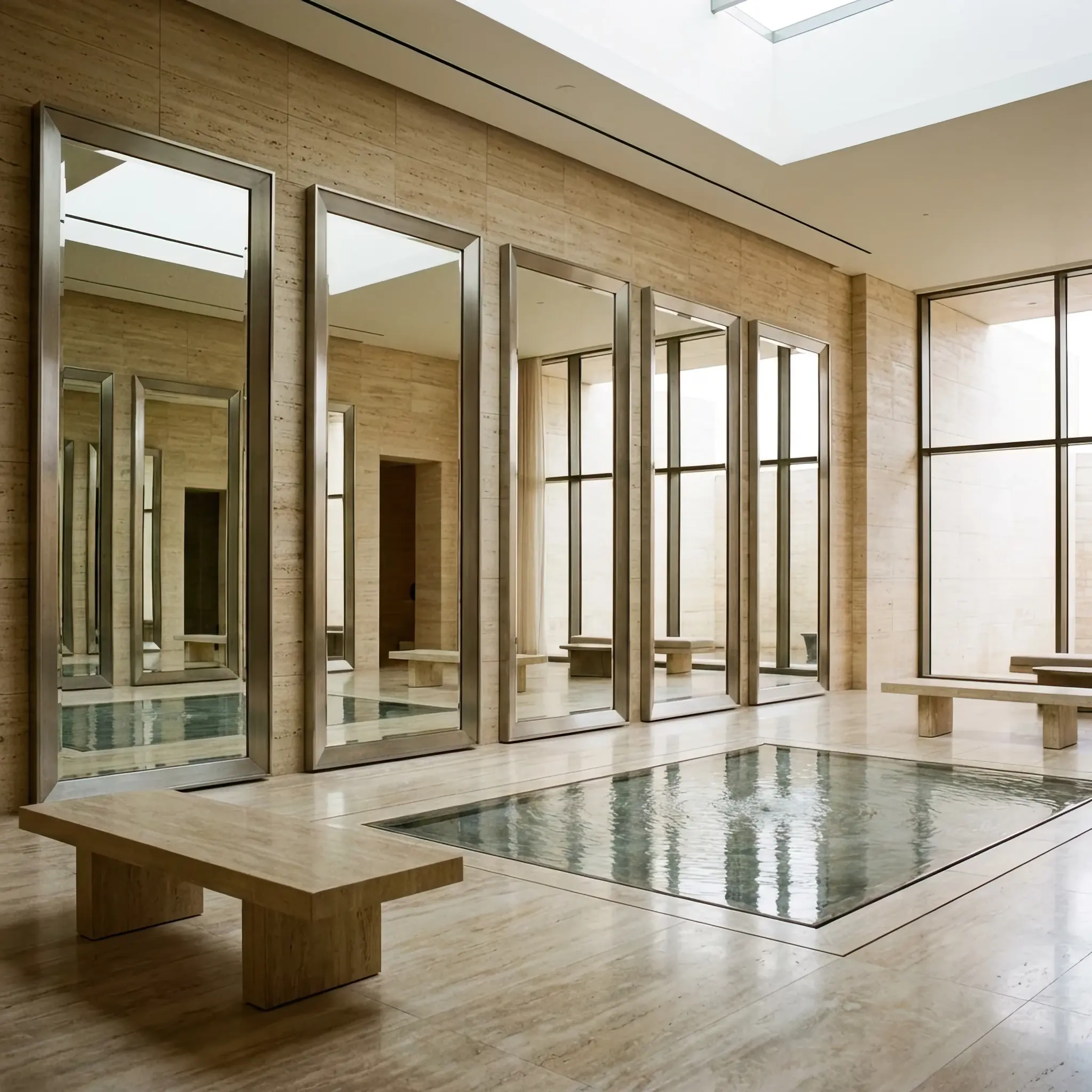 Архитектура и дизайн: Зеркало в вестибюль абсолютно чистое: царапина на поверхности затягивается на глазах благодаря регенеративному нано-слою