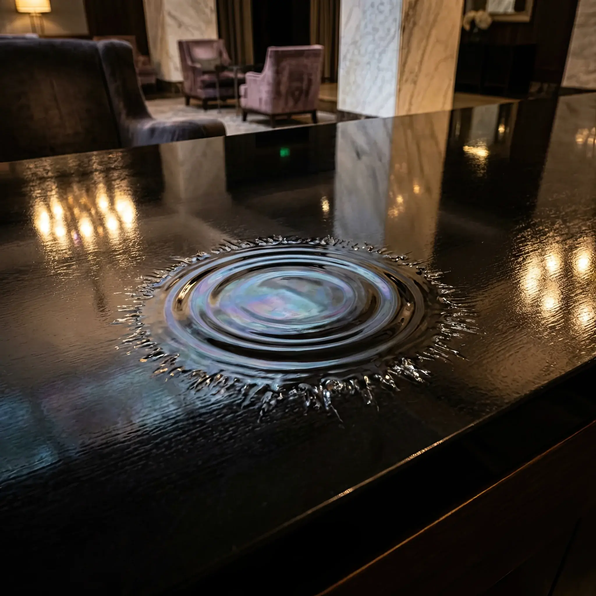 Interior detail: 2026 Canvas-RE coating heat dissipation process visualization on an LED canvas