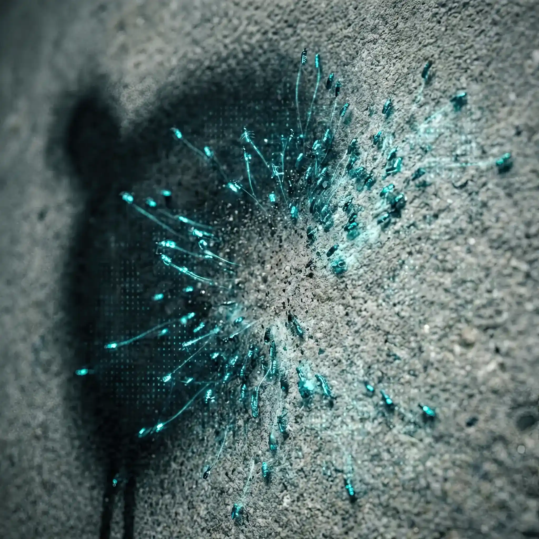 Interior detail: 2026 detail of a graffiti layer under Graffiti-RE protective coating