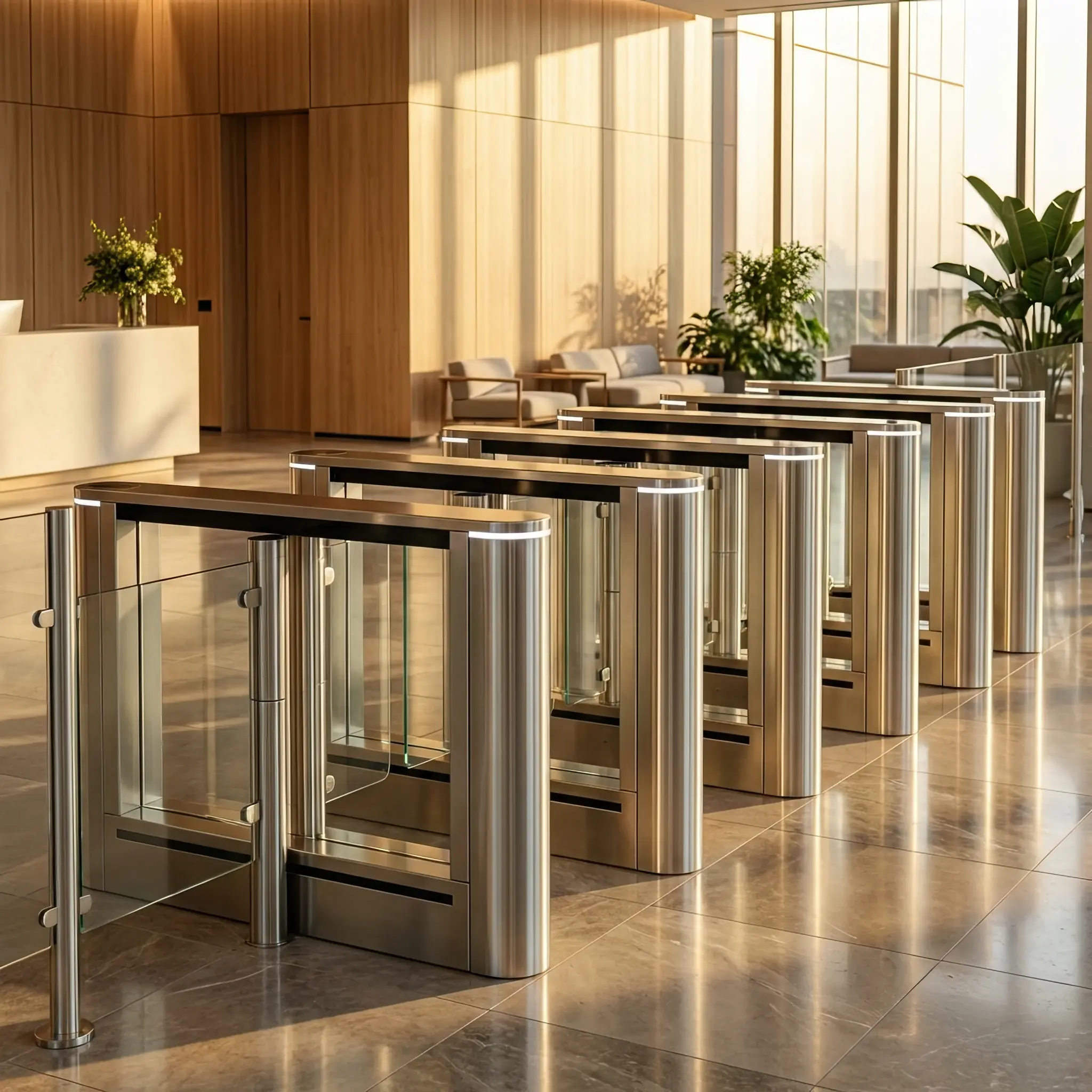 Архитектура и дизайн: Интеллектуальные турникеты из сатинированной стали: нано-покрытие Vector-Shield предотвращает износ панелей и штанг при высоком трафике