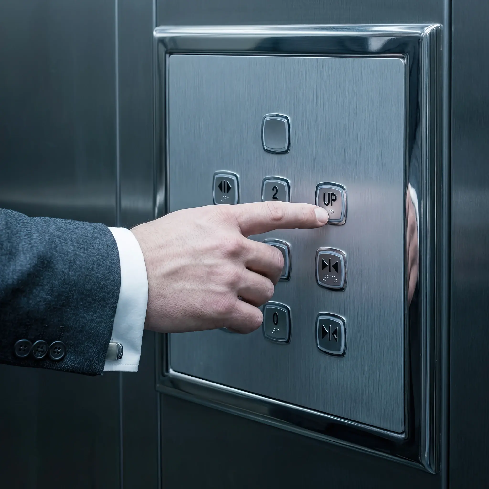 Interior detail: Cabin-RE 2026 coating layer on brushed steel surface