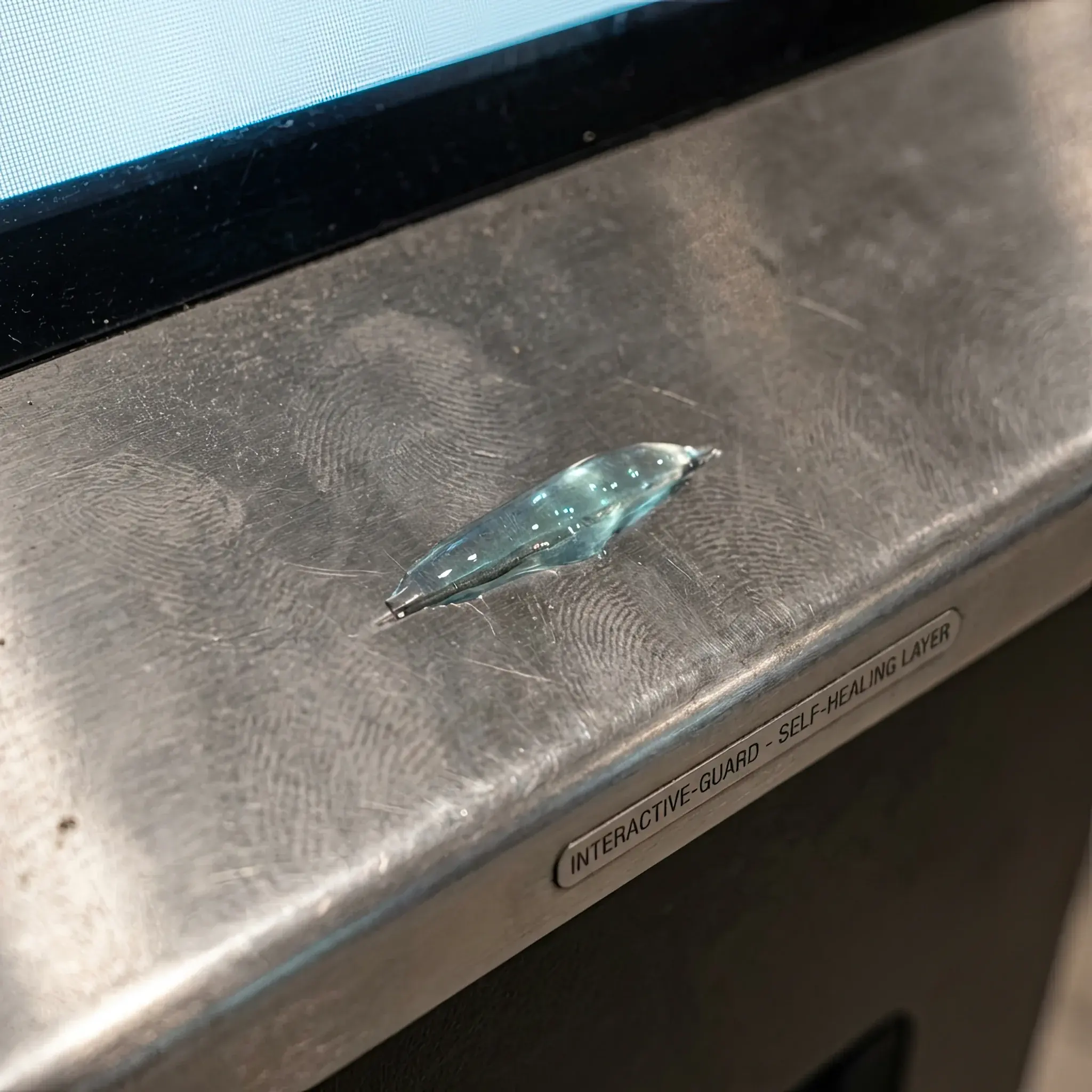 Interior detail: Interactive panel 2026 with Glide-RE coating: friction reduction process visualization