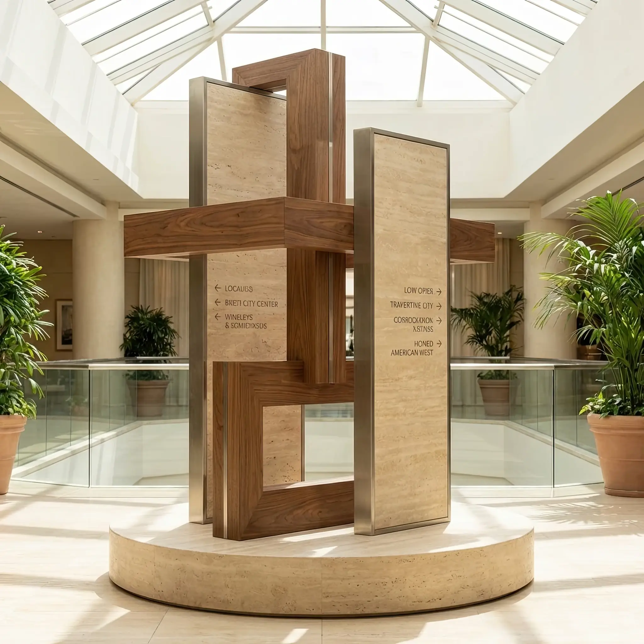 Архитектура и дизайн: Поверхность навигационного киоска в вестибюль идеально зеркальна: царапины от ключей исчезают сами собой благодаря нано-композиту