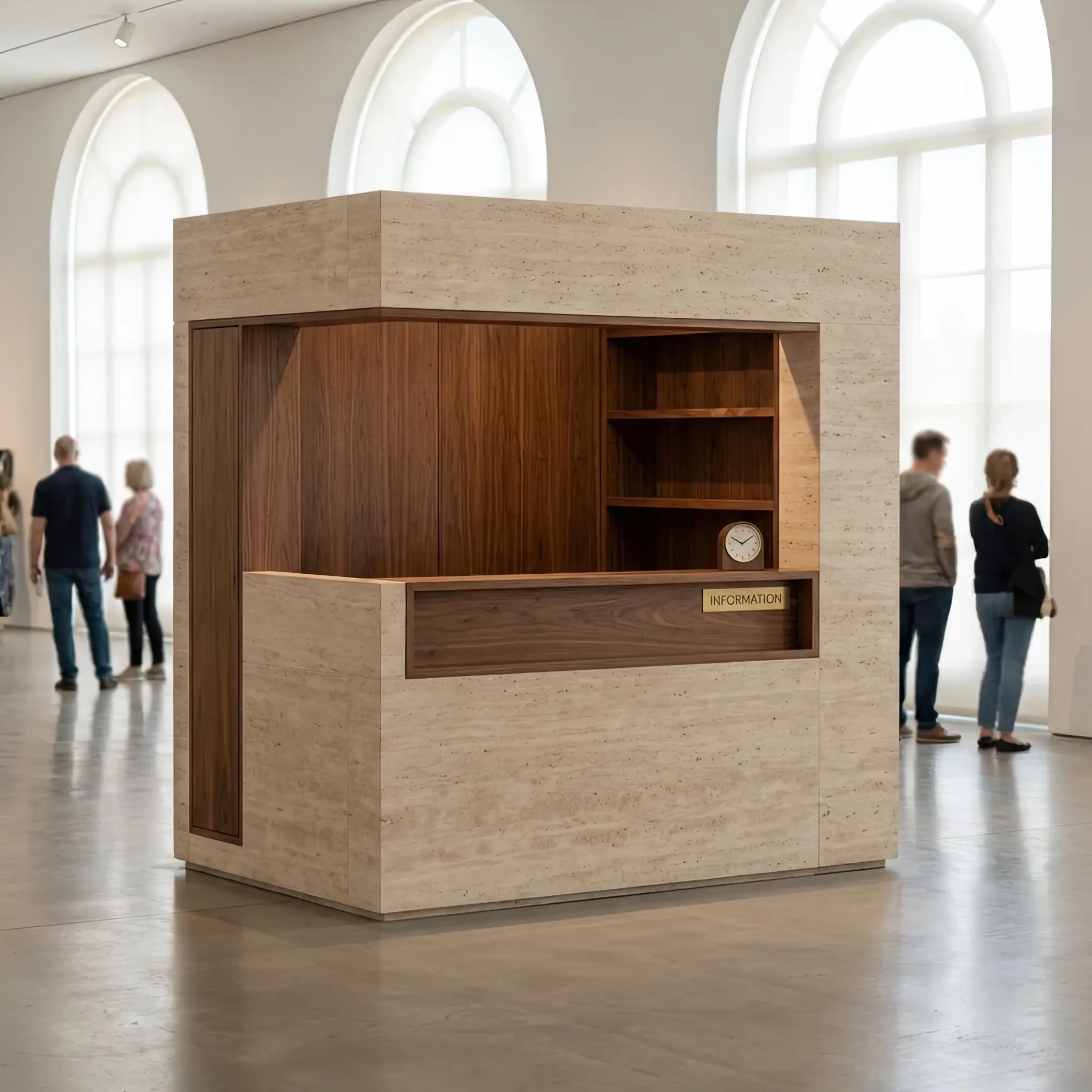 Архитектура и дизайн: Киоск регистрации в вестибюль сияет чистотой: нано-капсулы мгновенно затягивают царапины от карт и документов