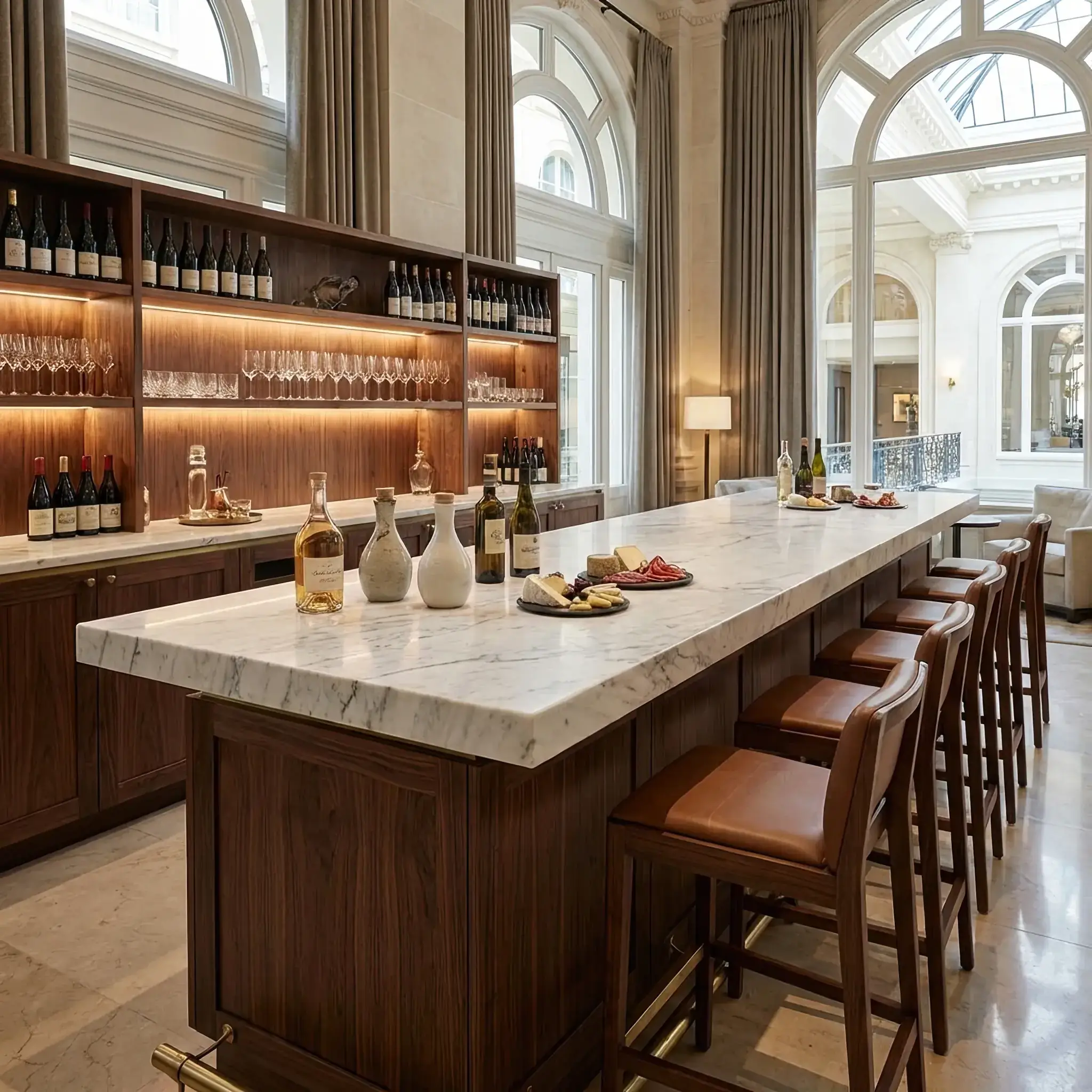 Архитектура и дизайн: Процесс создания персонализированного молекулярного напитка для гостя на стойке приемная