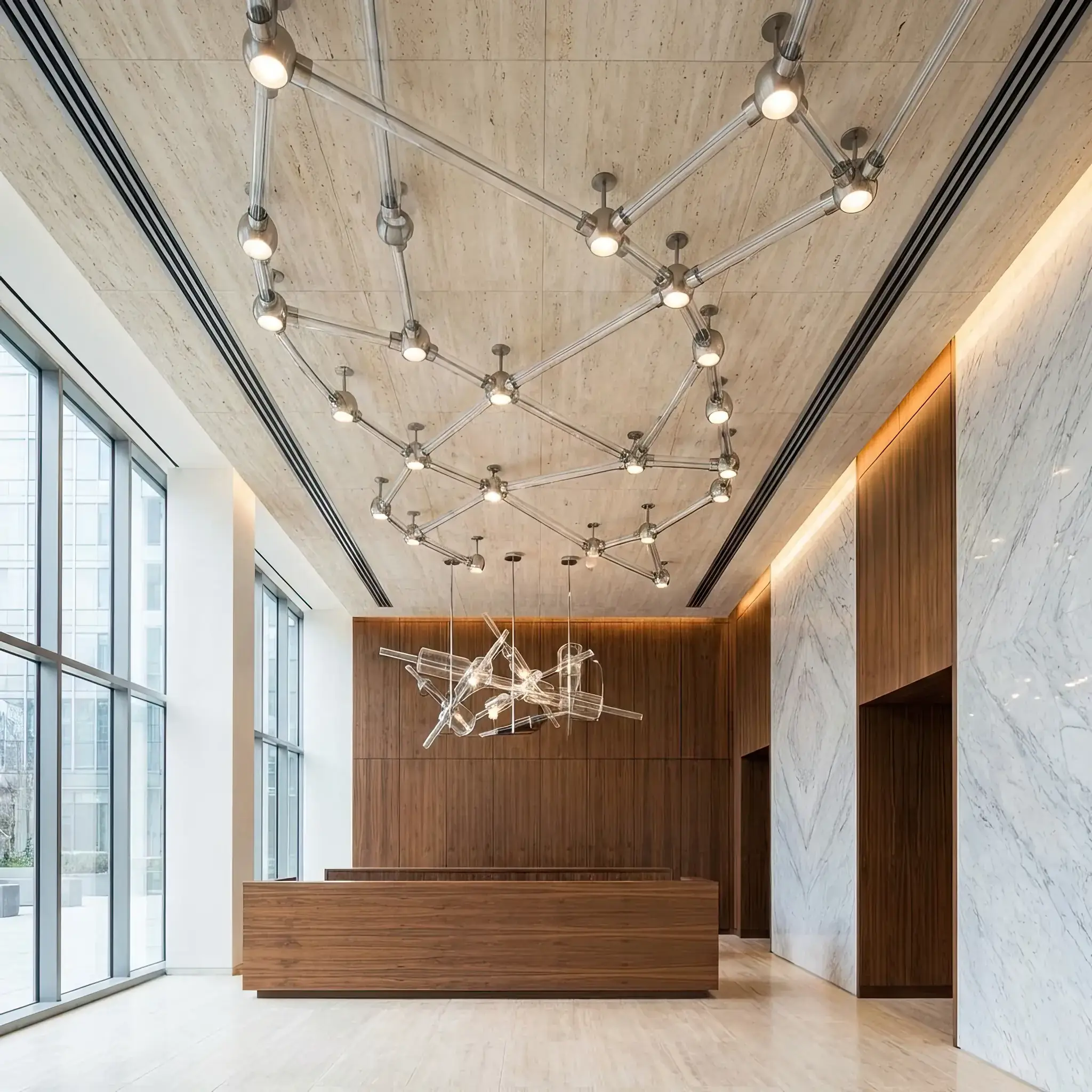 Архитектура и дизайн: Рой микродронов создает невидимое облако аромата вокруг гостя в вестибюль, подстраиваясь под его эмоциональное состояние