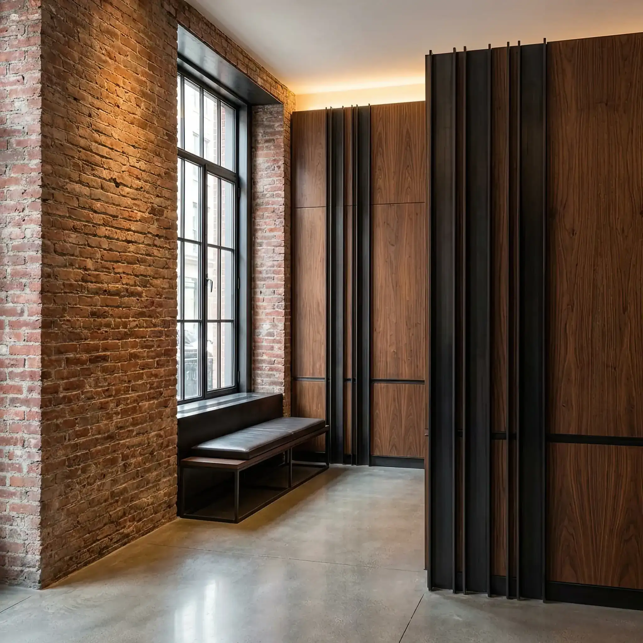 Interior detail: Industrial Chic: Steel and Concrete