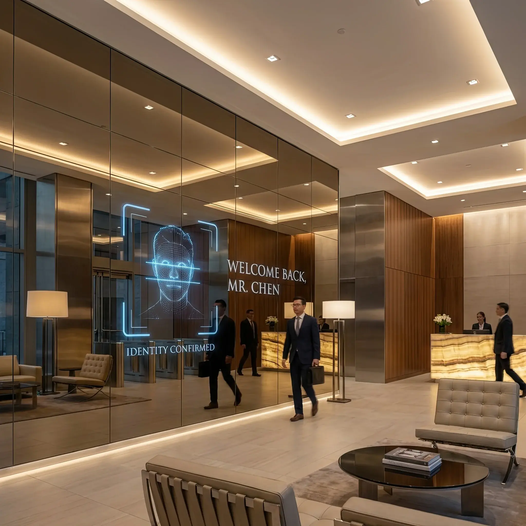 Архитектура и дизайн: Интеллектуальная система персонализированного приветствие в современном вестибюле