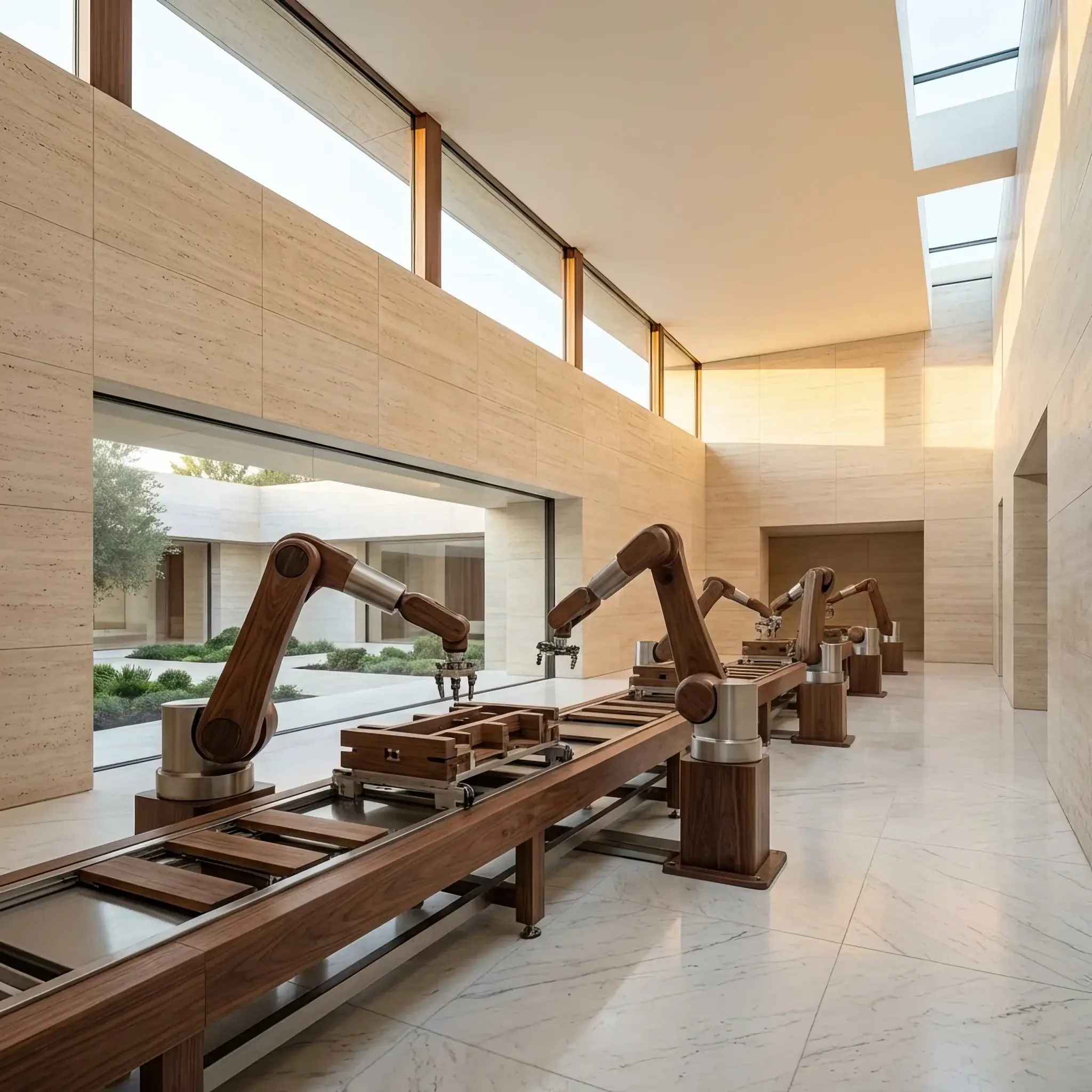 Архитектура и дизайн: Гость опускает пустой кофейный стакан в стильное отверстие в столешнице, и тот мгновенно исчезает с легким шипением, отправляясь на переработку