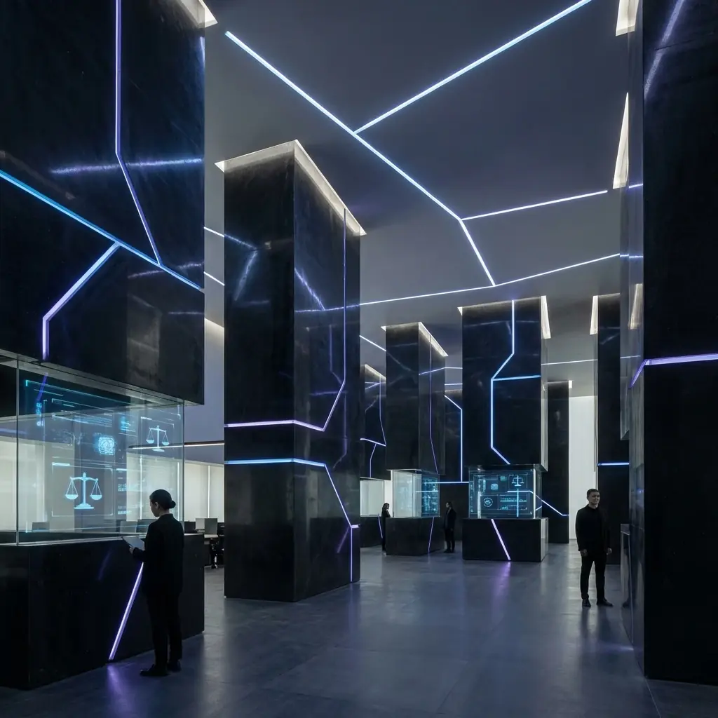 Архитектура и дизайн: Футуристическая визуализация квантовых вычислений, интегрированных в управление зданием
