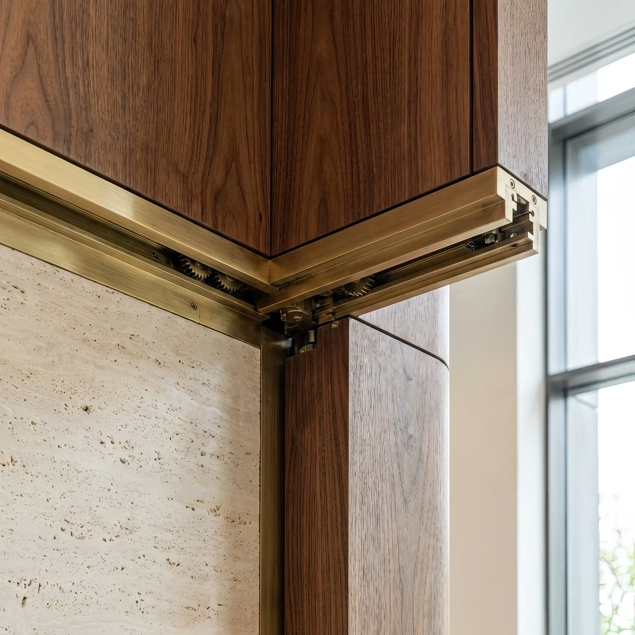 Interior detail: Dynamic light installation in a grand reception hall