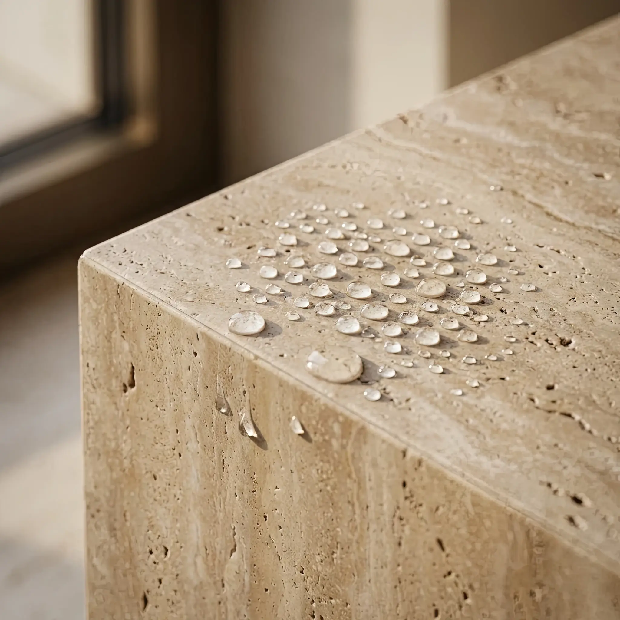 Interior detail: Hydrophobicity and Oleophobicity