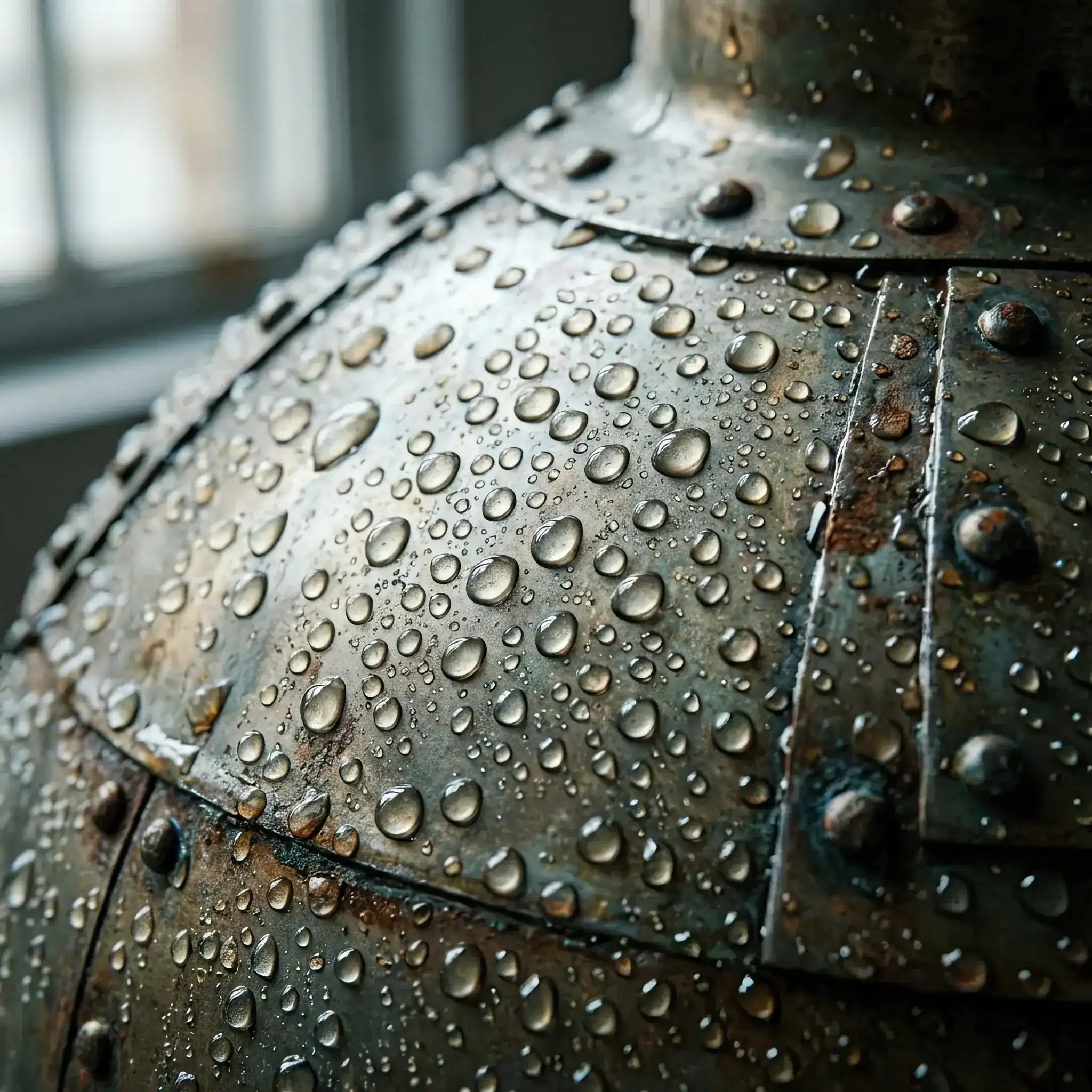 Interior detail: Aqua-Pearl 2026 condenser surface with micro-texture for accelerated moisture collection