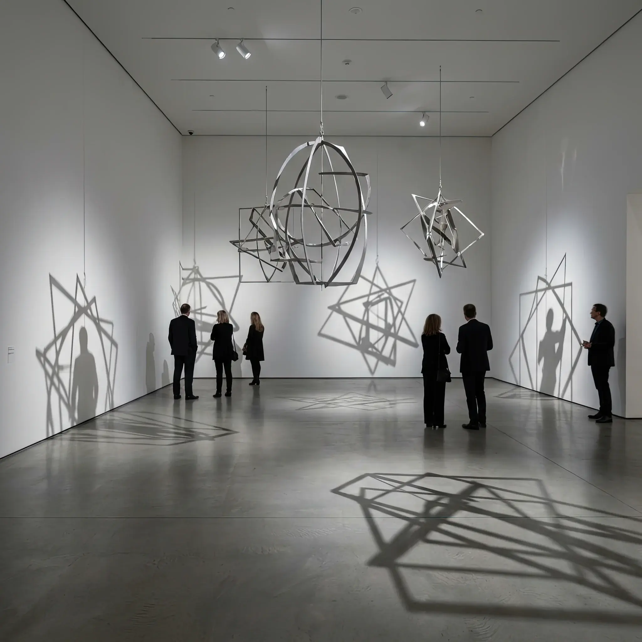 Архитектура и дизайн: Интригующий интерьер вестибюль, где сложные узоры из теней на стенах создают основной оформление эффект