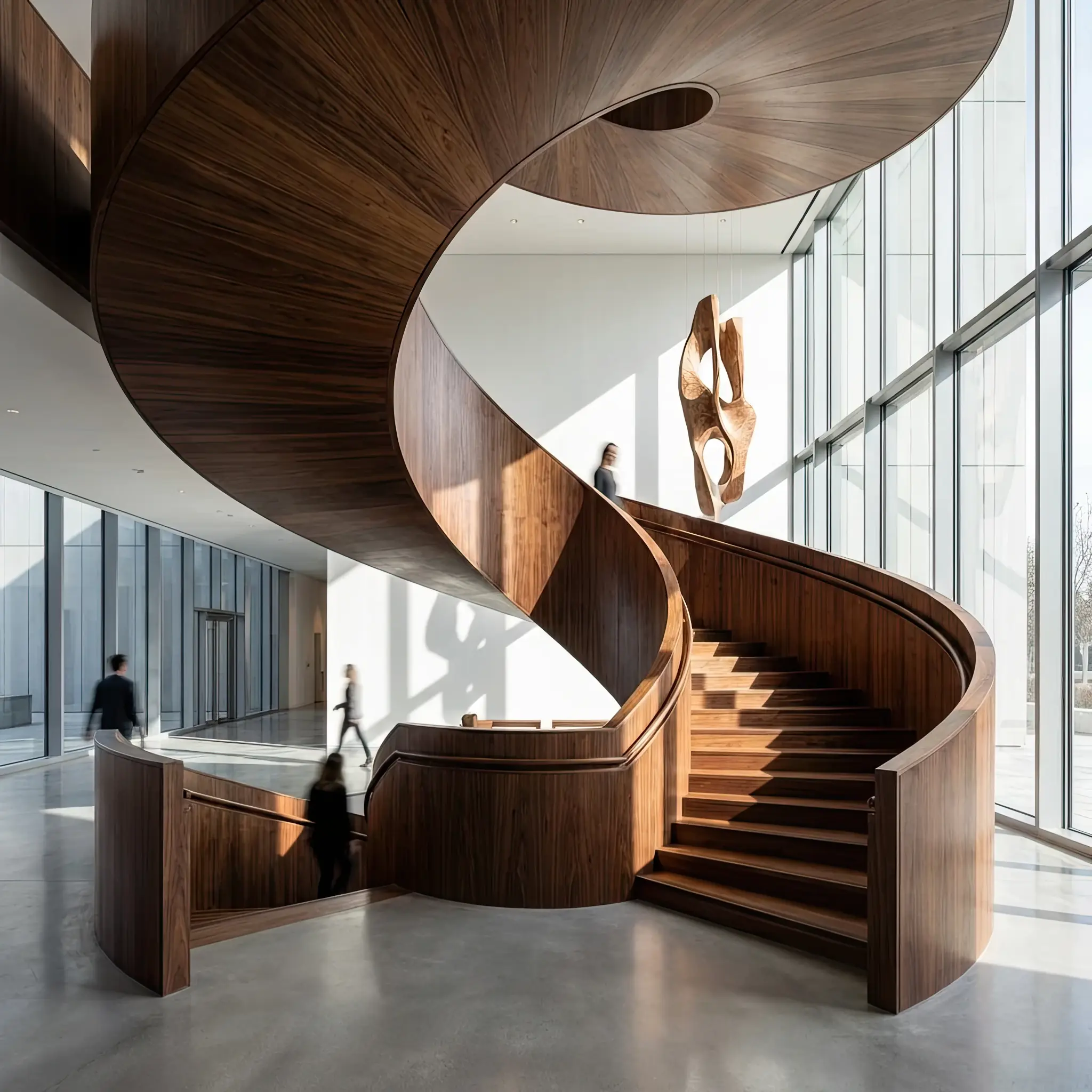 Архитектура и дизайн: Приемная из темного дуба, на поверхности которого сквозь шпон проступают светящиеся иконки управления и сенсорные зоны