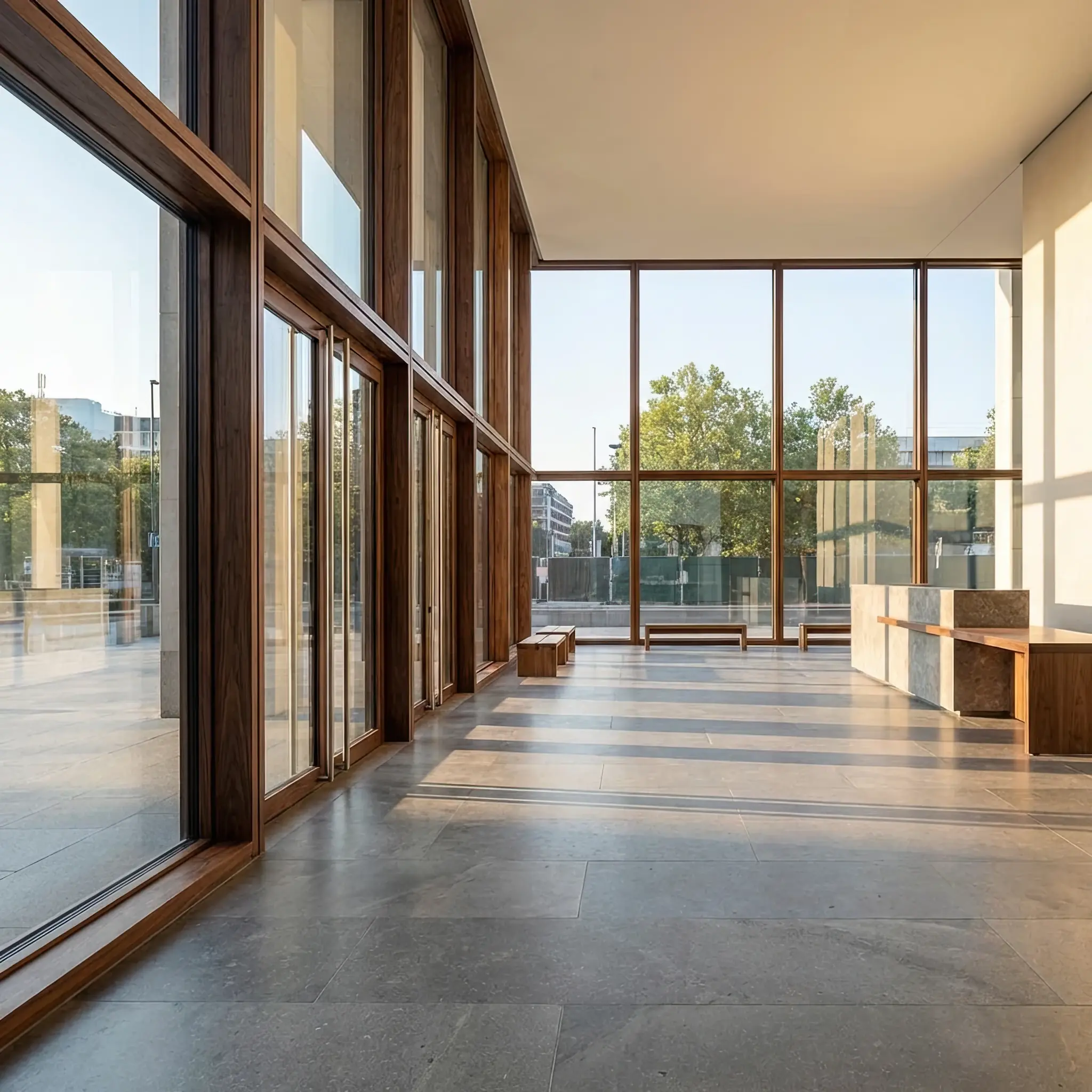 Архитектура и дизайн: Панорамное остекление вестибюля с интегрированными фотоэлектрическими модулями