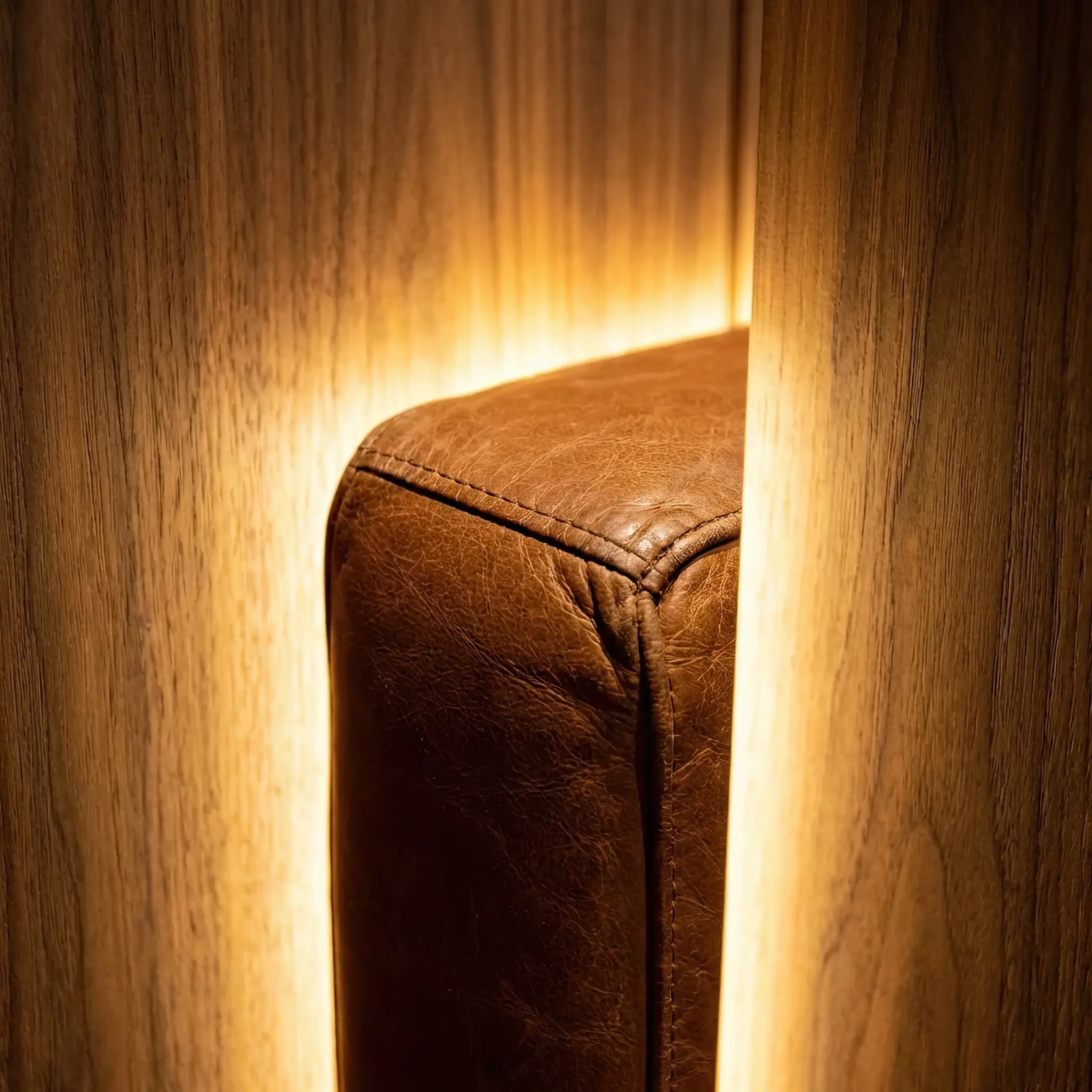 Interior detail: Whisper-Sense 2026 sensor array hidden behind acoustic ceiling fabric