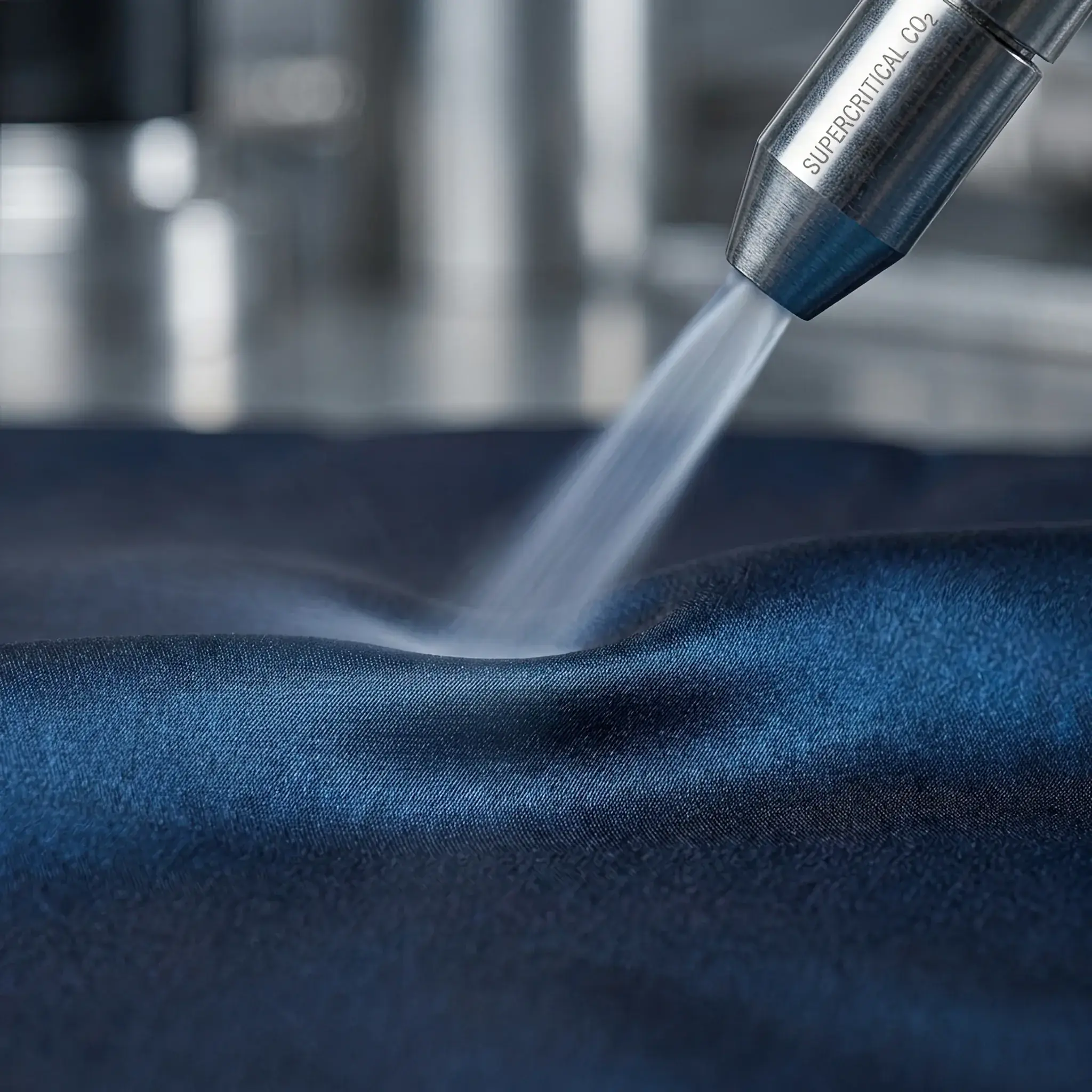 Interior detail: Comparison of fabric fibers under a microscope before and after supercritical cleaning