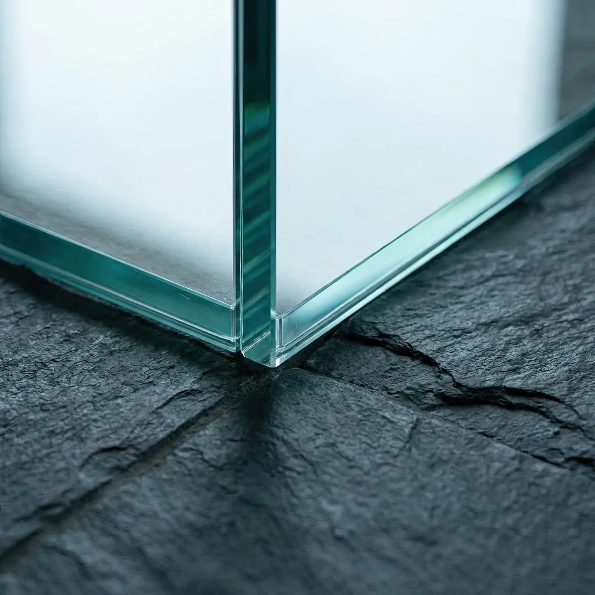 Interior detail: Schematic of photon movement inside a transparent solar concentrator