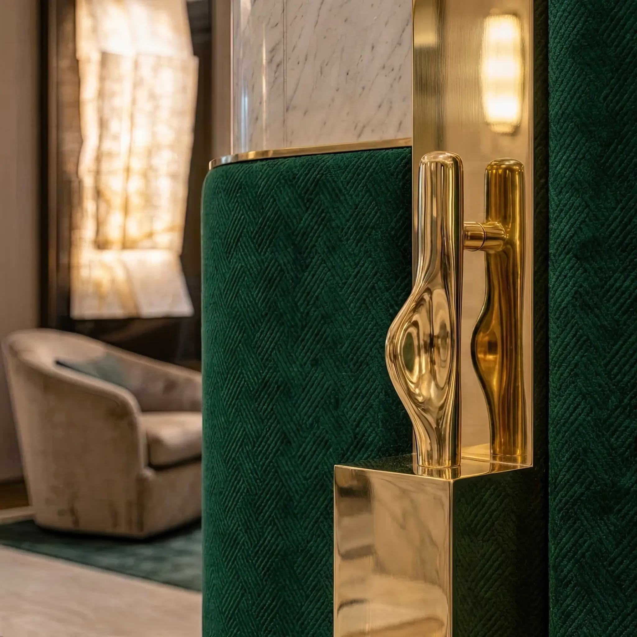 Interior detail: Comparison of regular matte paint and Vantablack coating on a curved surface