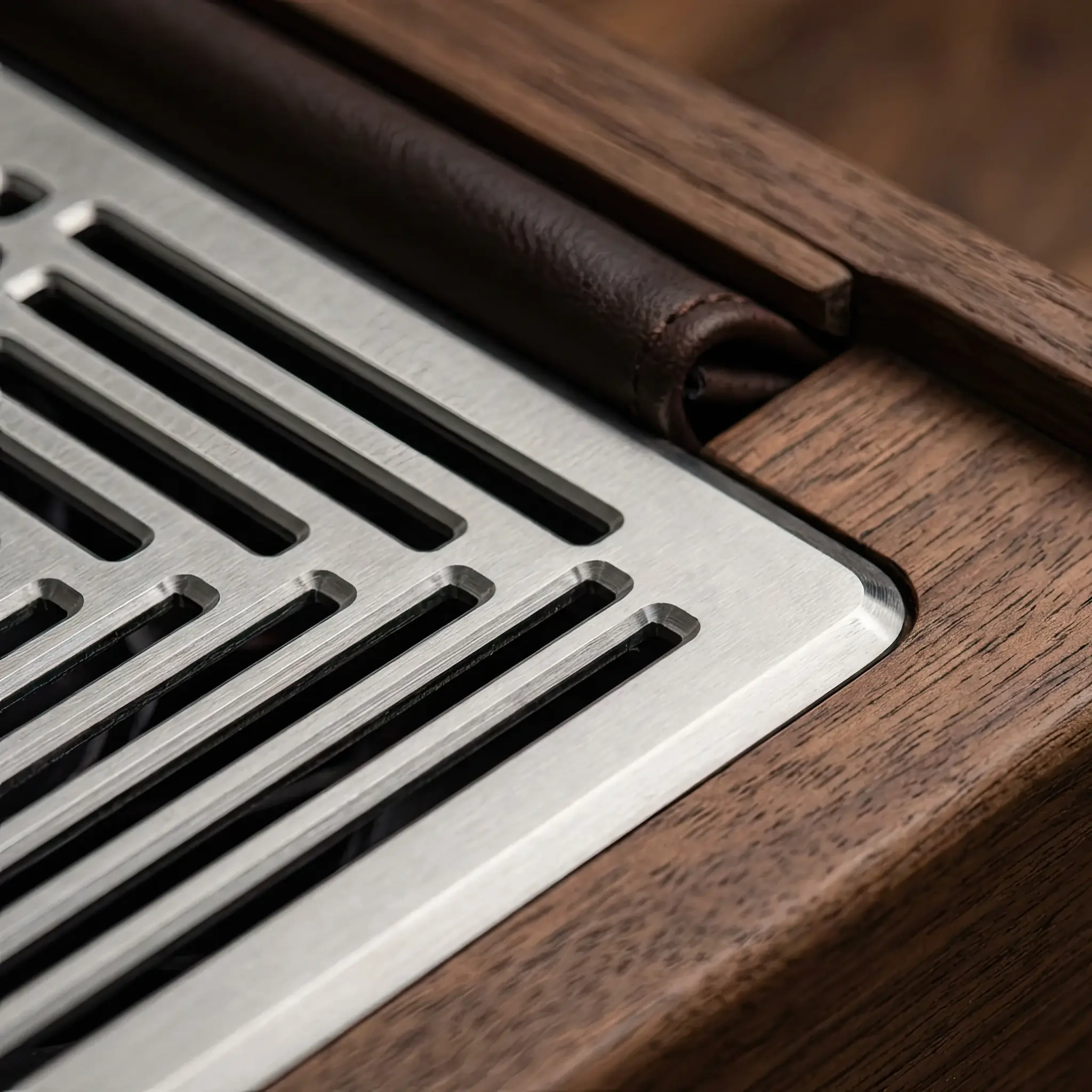 Interior detail: Hidden passenger weighing system at a vertiport reception