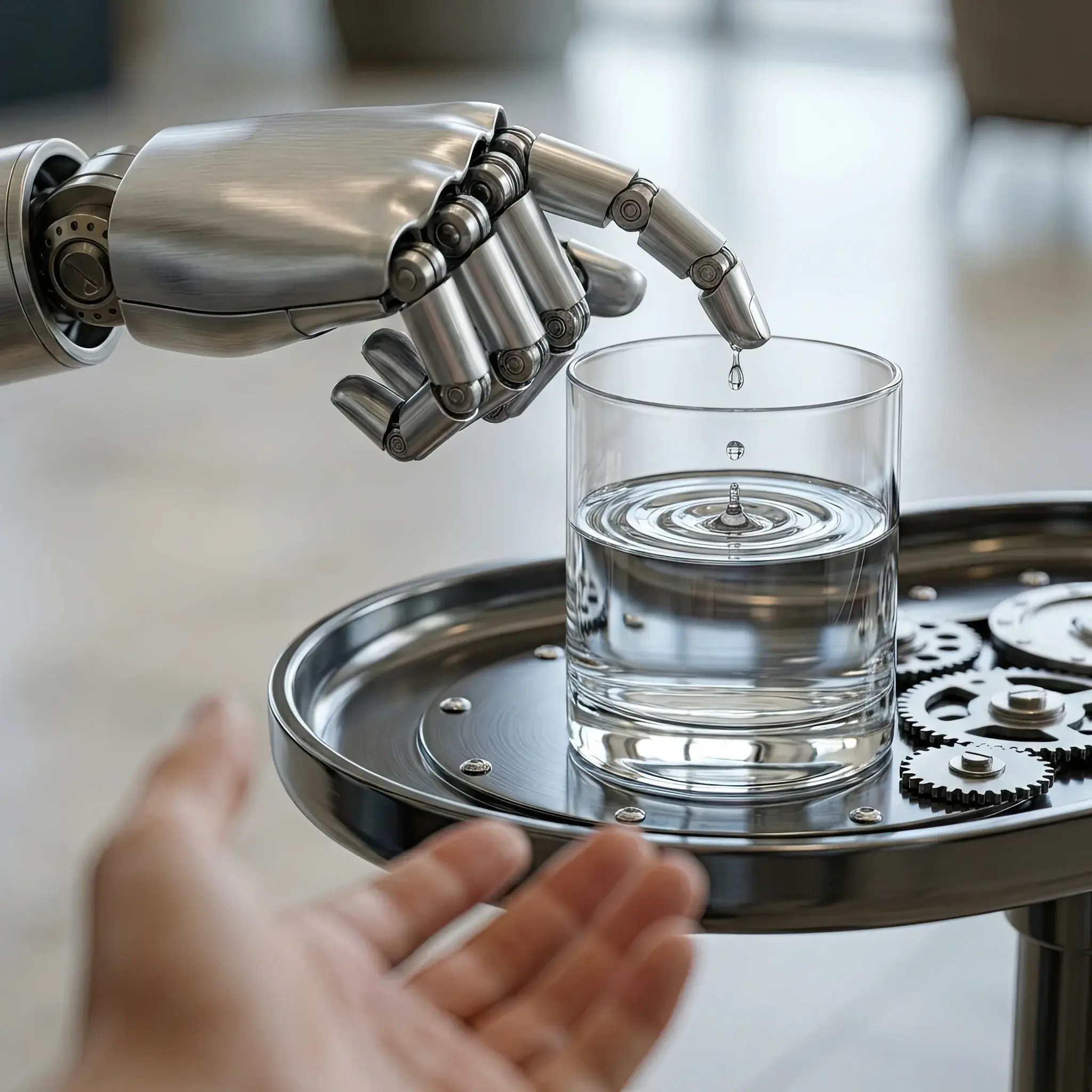 Interior detail: Scheme of AI-assistant interaction with sensors and guests in the lobby