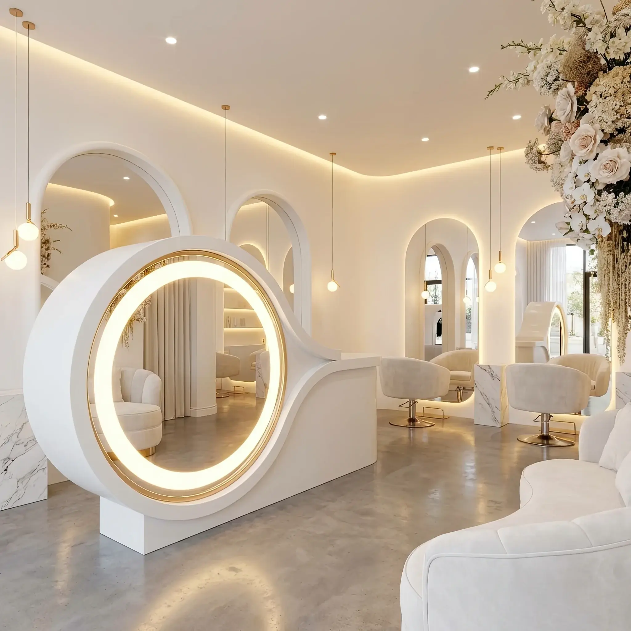 Архитектура и дизайн: Гость в вестибюль работает за столом, а его ноутбук и смартфон заряжаются по воздуху без каких-либо проводов и панелей