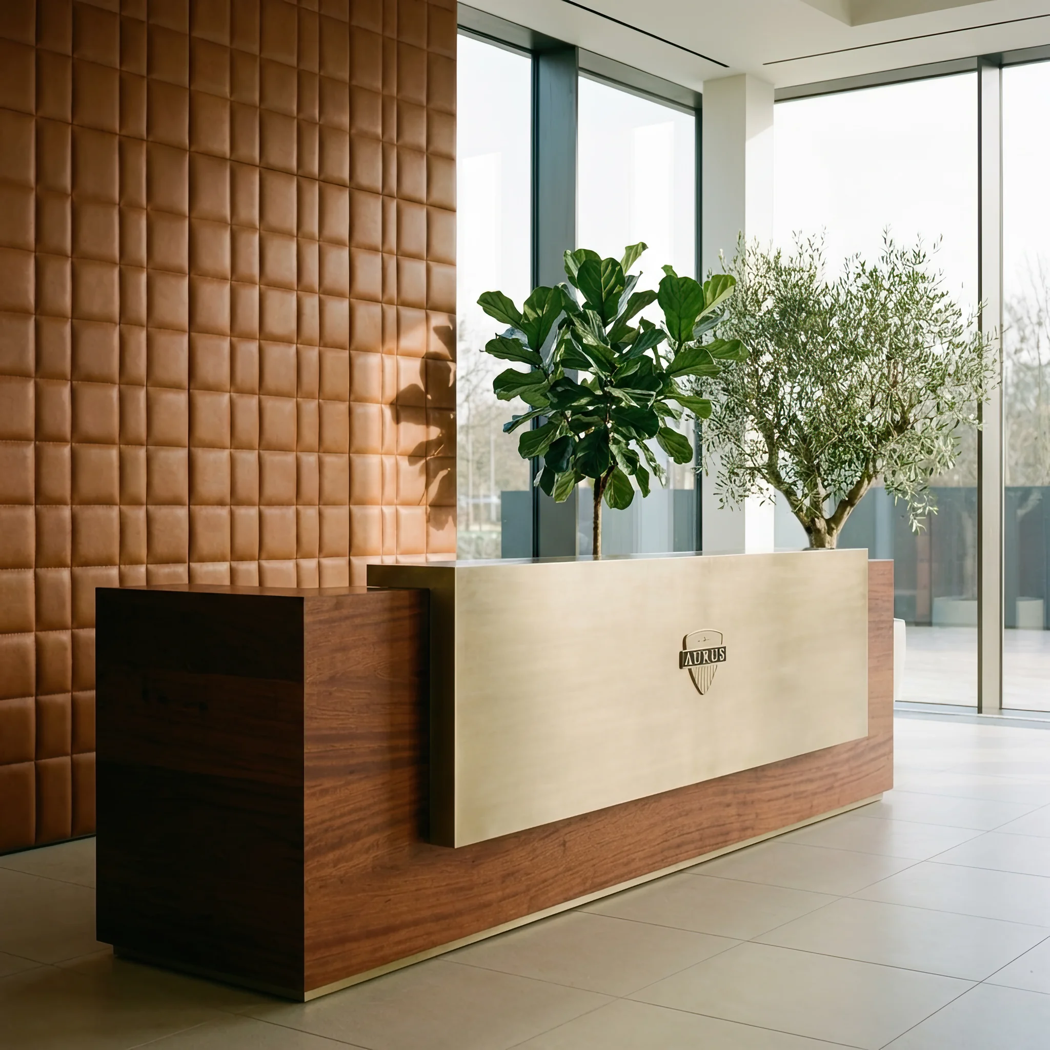 Стойка ресепшен для шоурума Aurus