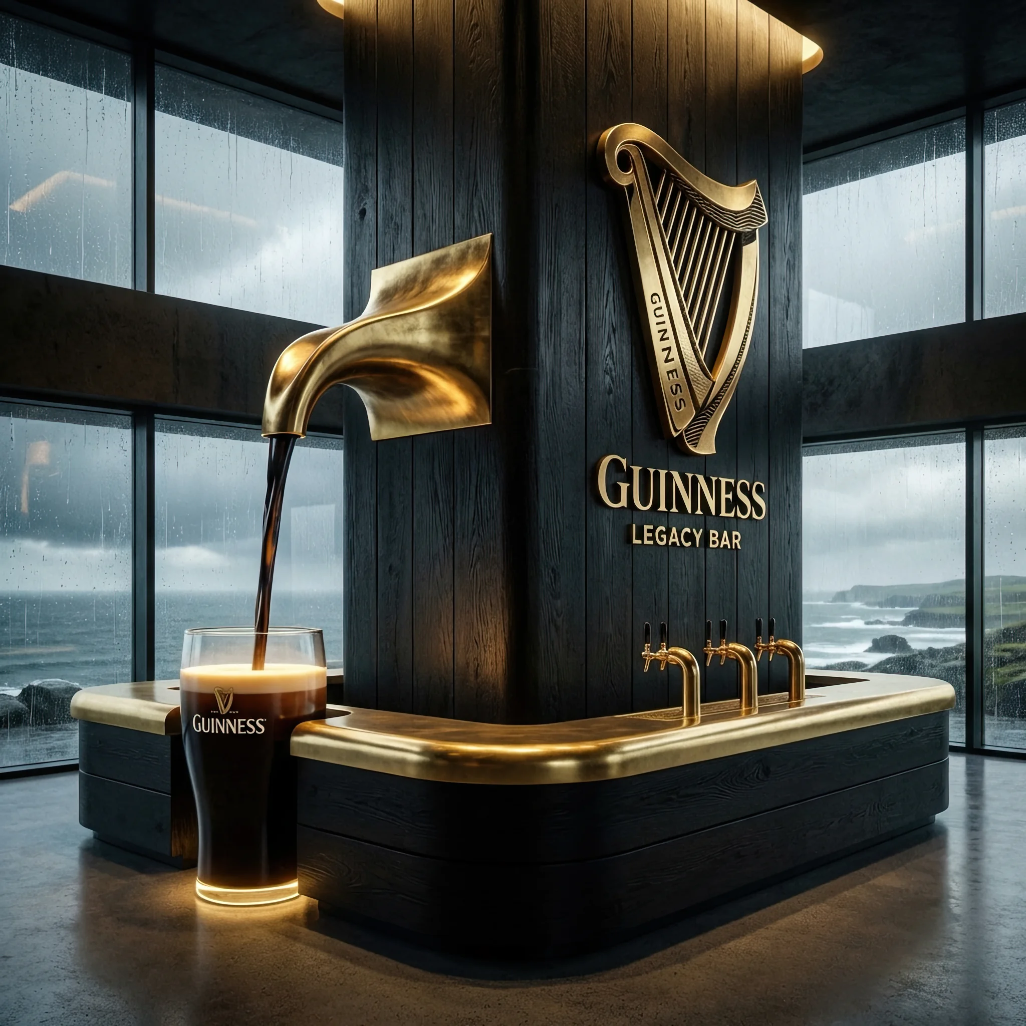 Стойка ресепшен для Guinness Pub