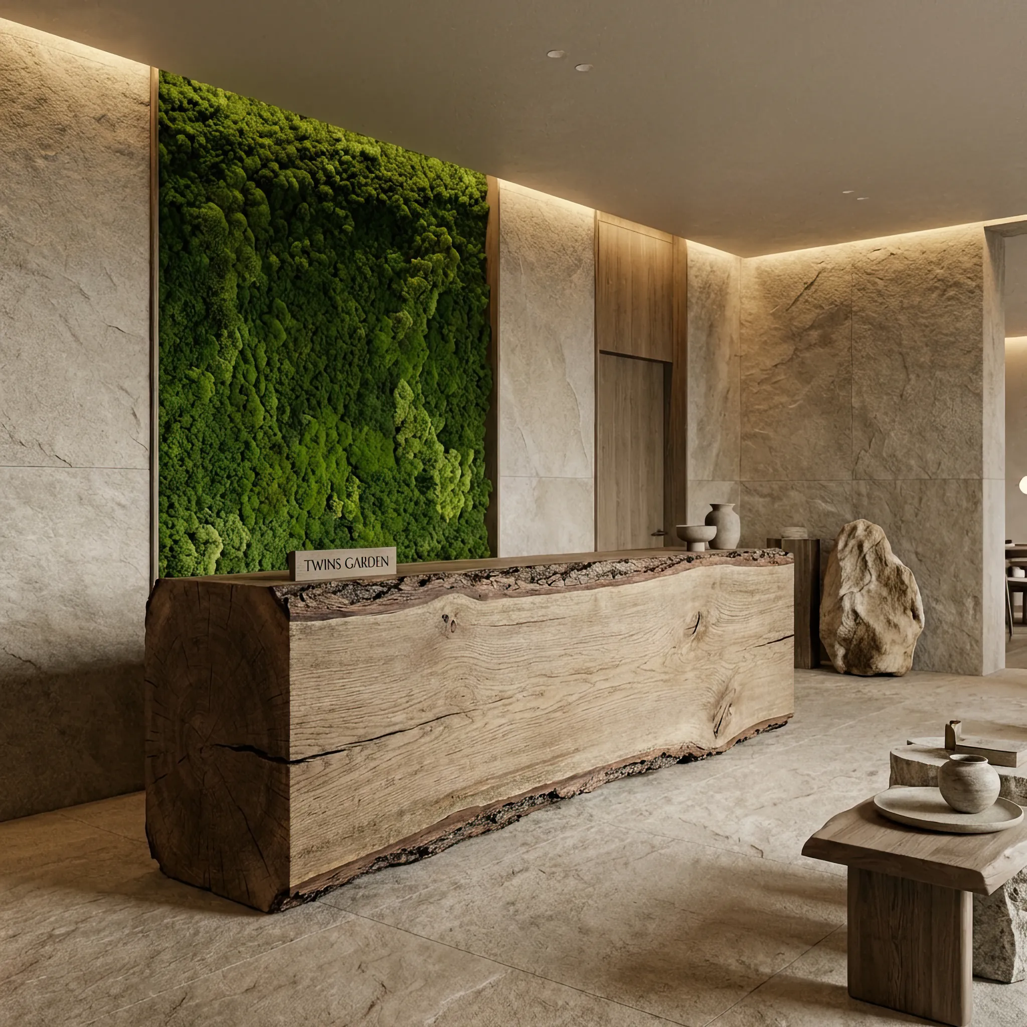 Стойка ресепшен для ресторана Twins Garden